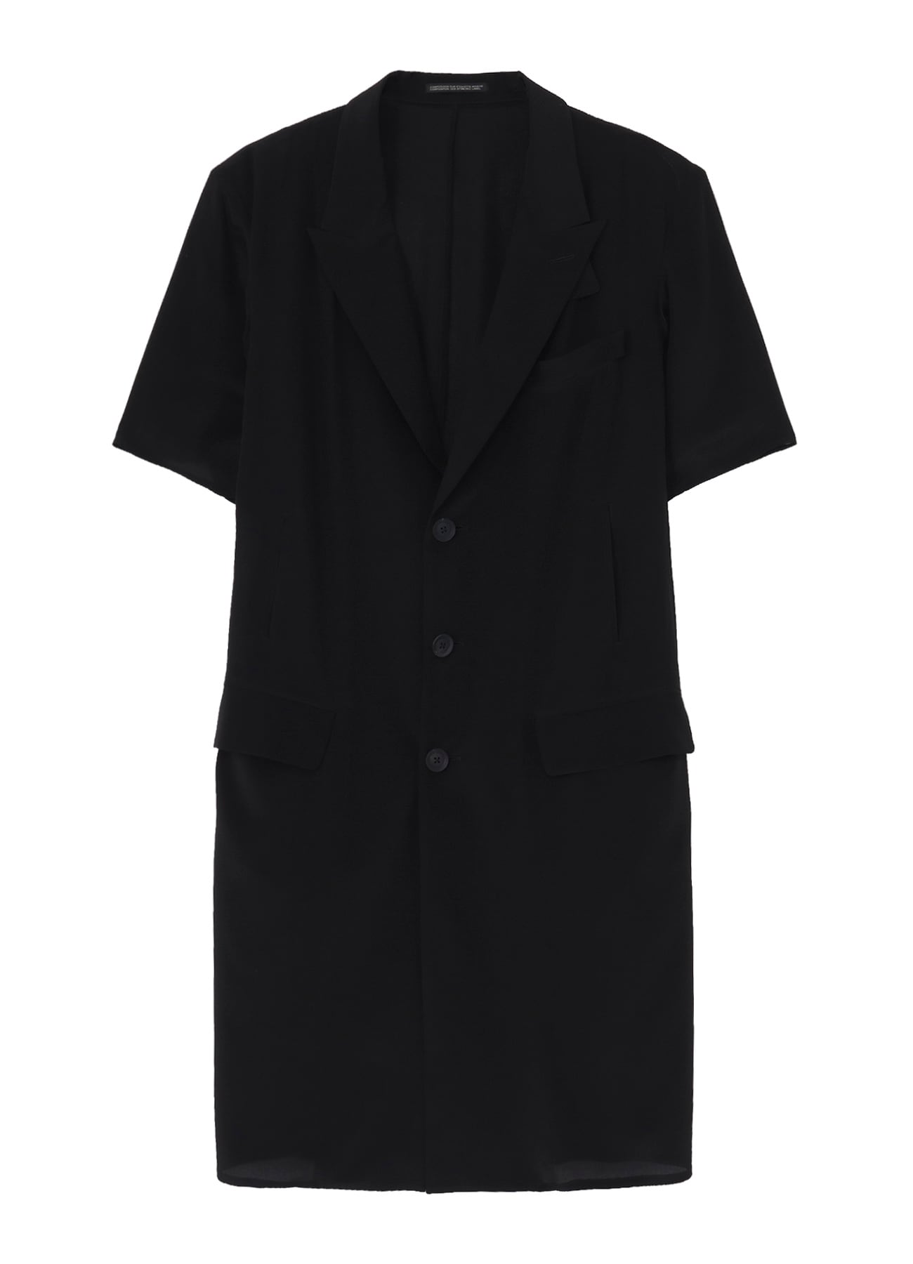 CREPE DE CHINE 4 BUTTONS SHORT SLEEVE JACKET