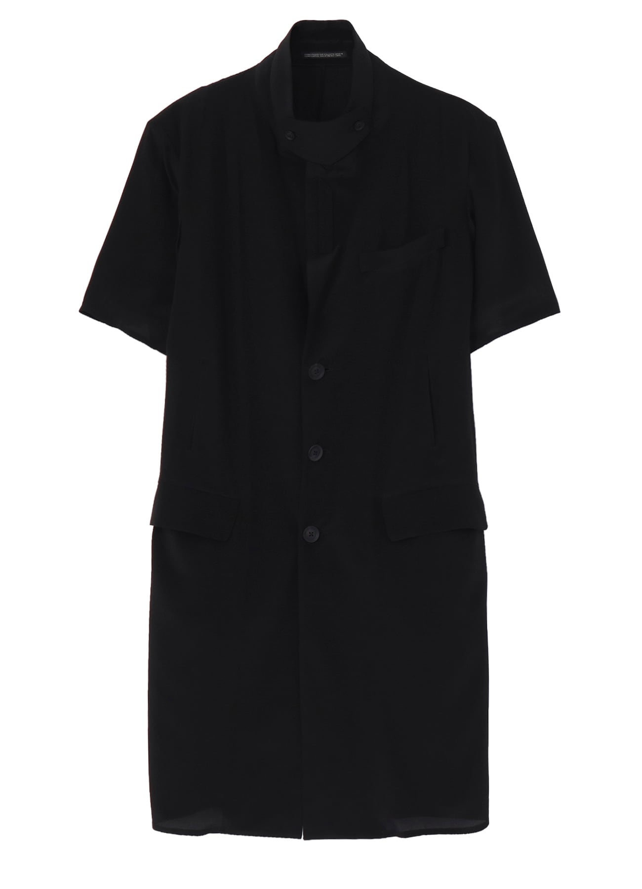 CREPE DE CHINE 4 BUTTONS SHORT SLEEVE JACKET