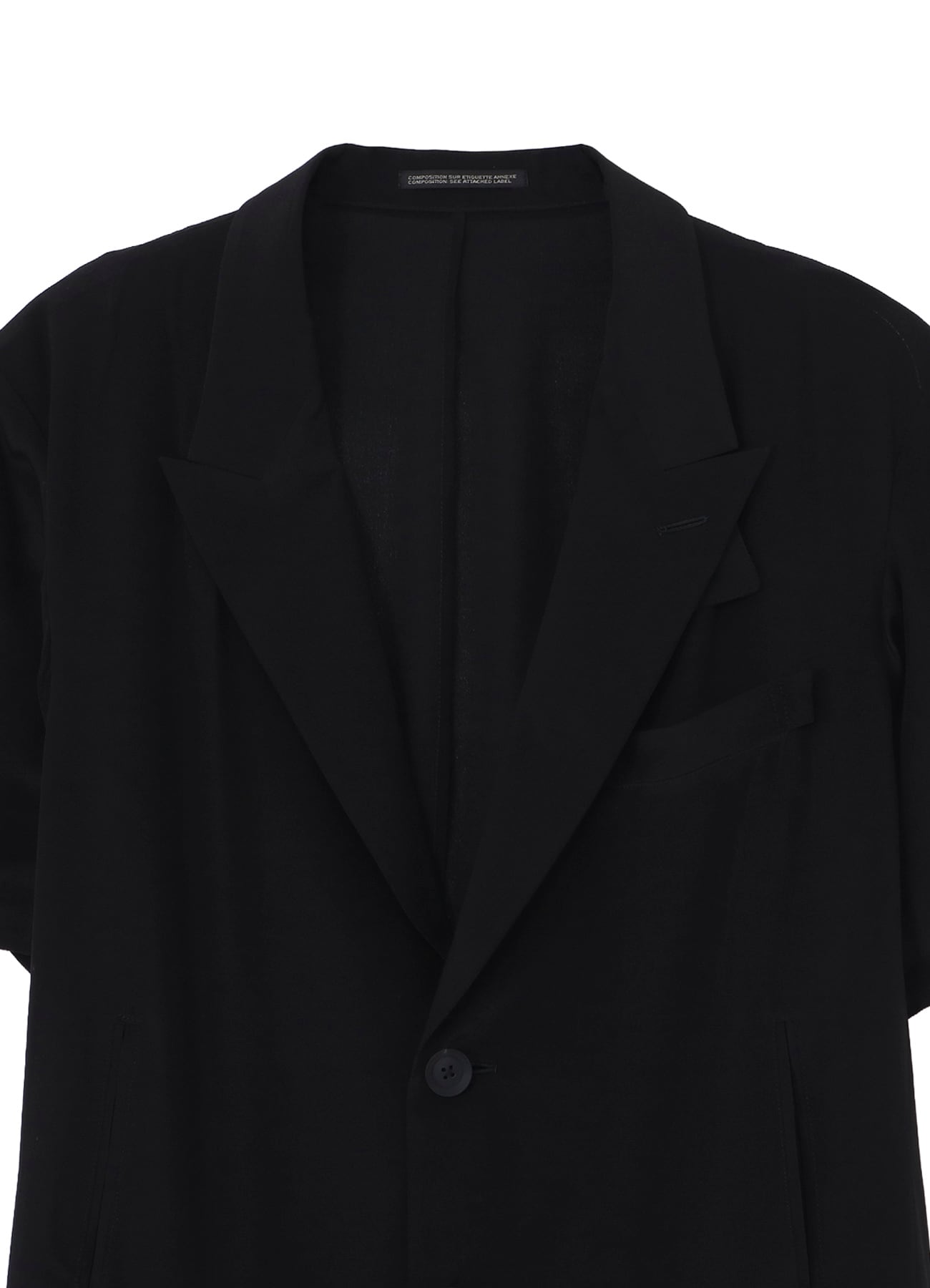 CREPE DE CHINE 4 BUTTONS SHORT SLEEVE JACKET