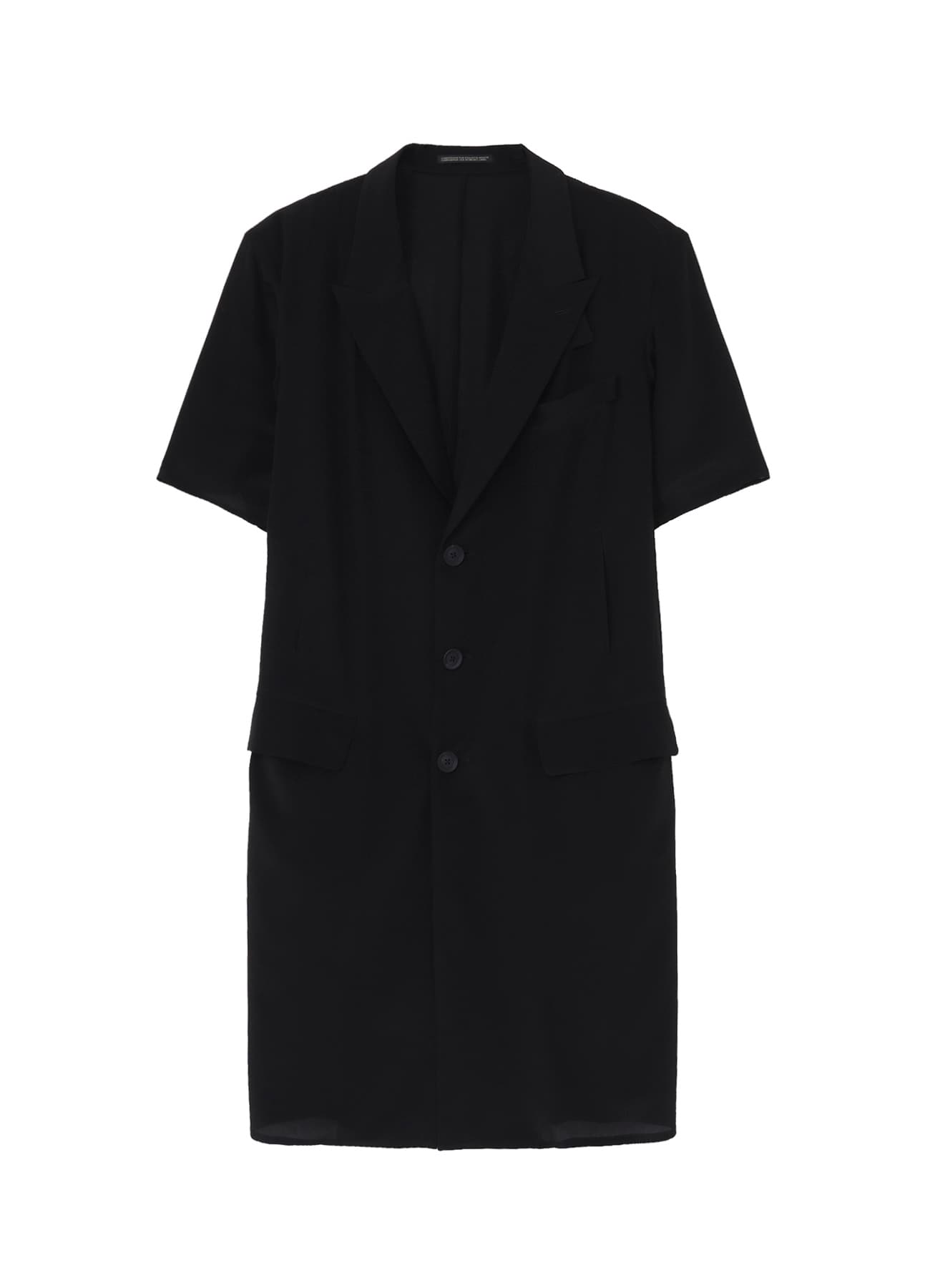 CREPE DE CHINE 4 BUTTONS SHORT SLEEVE JACKET