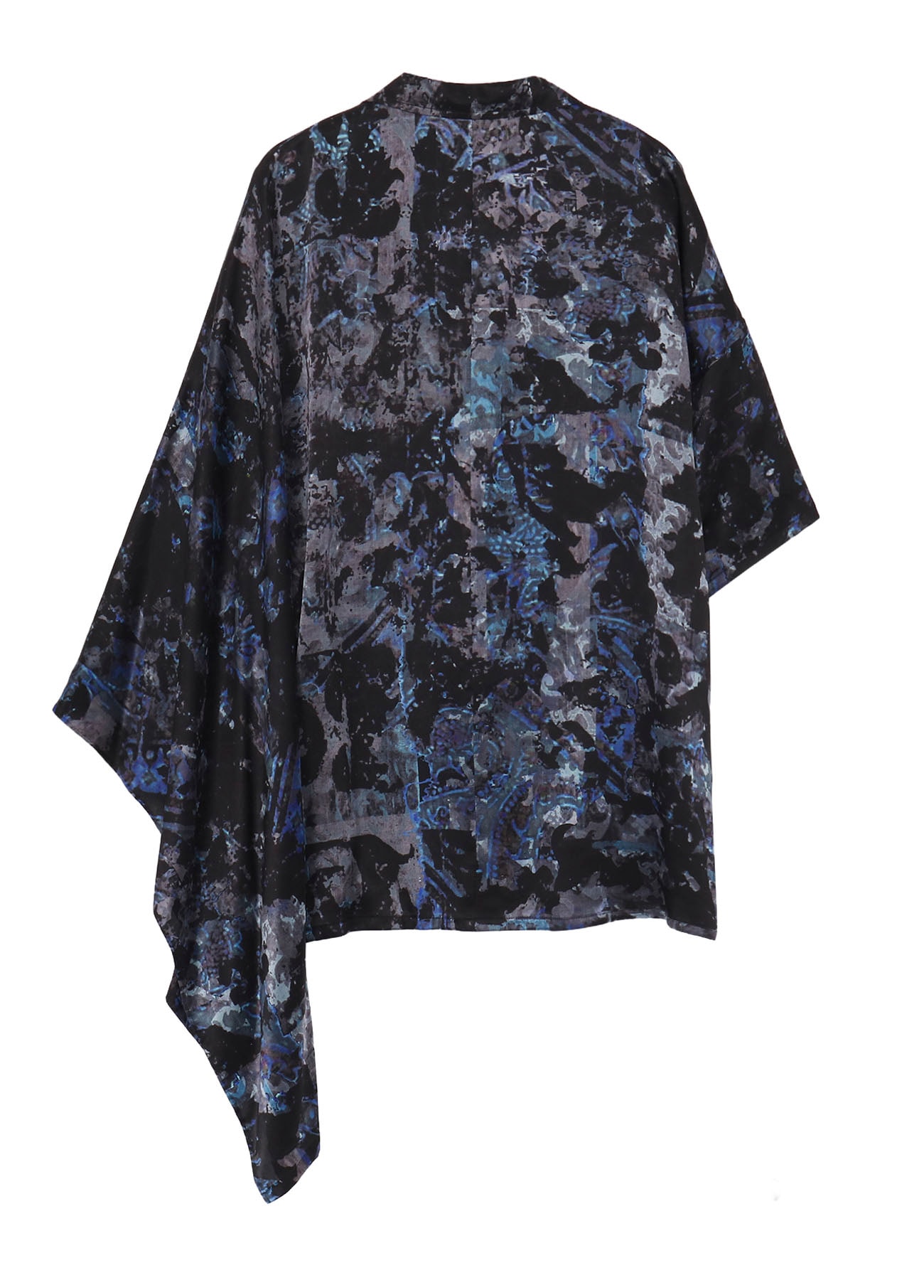 SEA MOTIF/LINING PRINTED CAPE JACKET