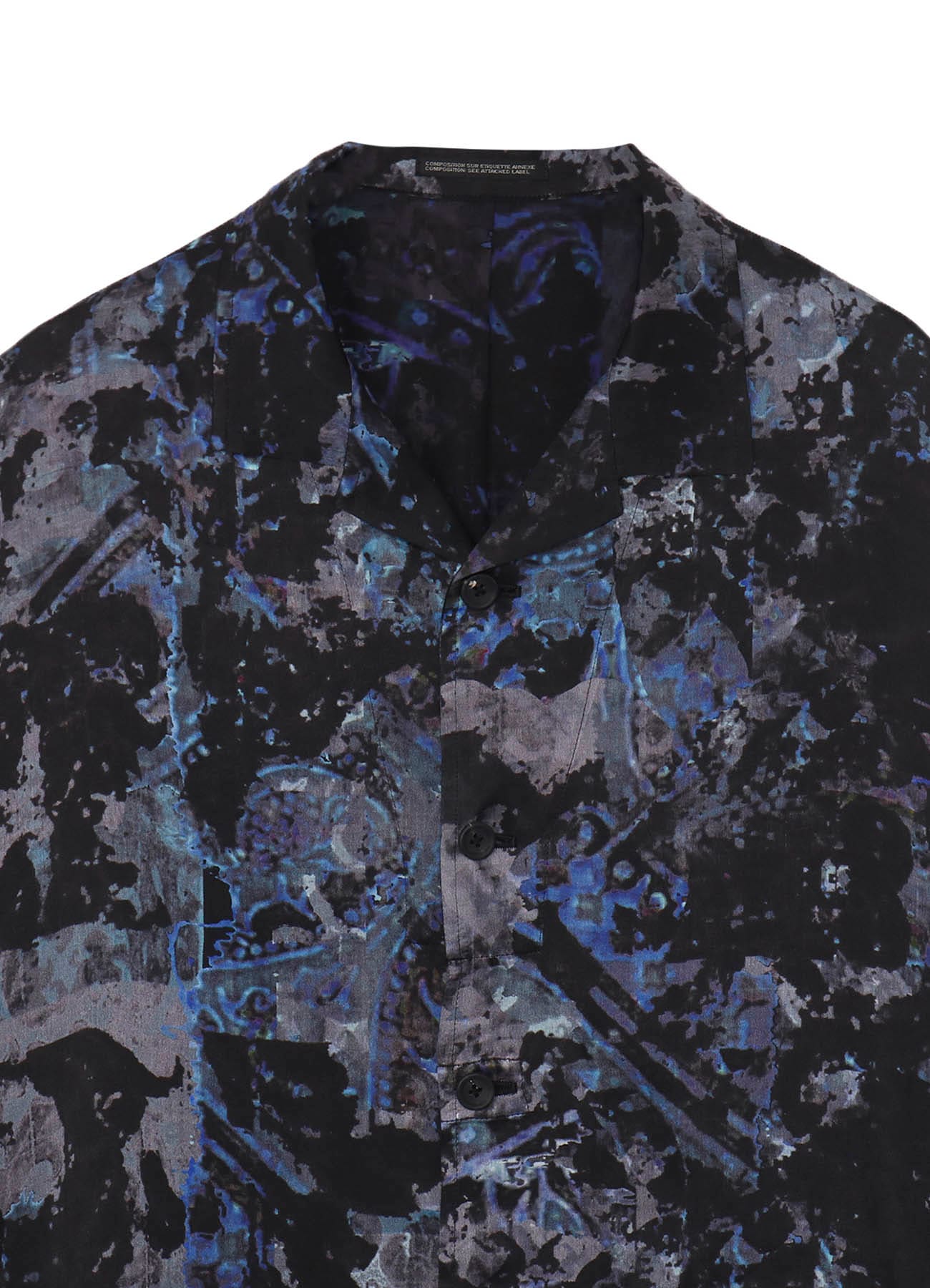 SEA MOTIF/LINING PRINTED CAPE JACKET