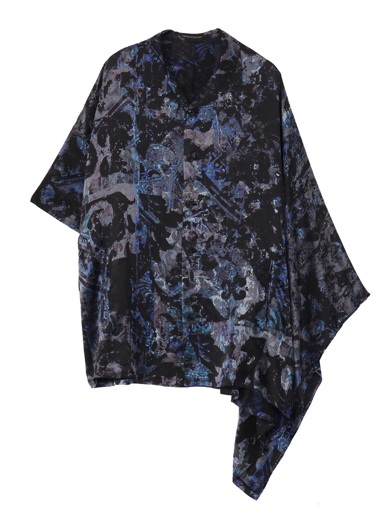 SEA MOTIF/LINING PRINTED CAPE JACKET