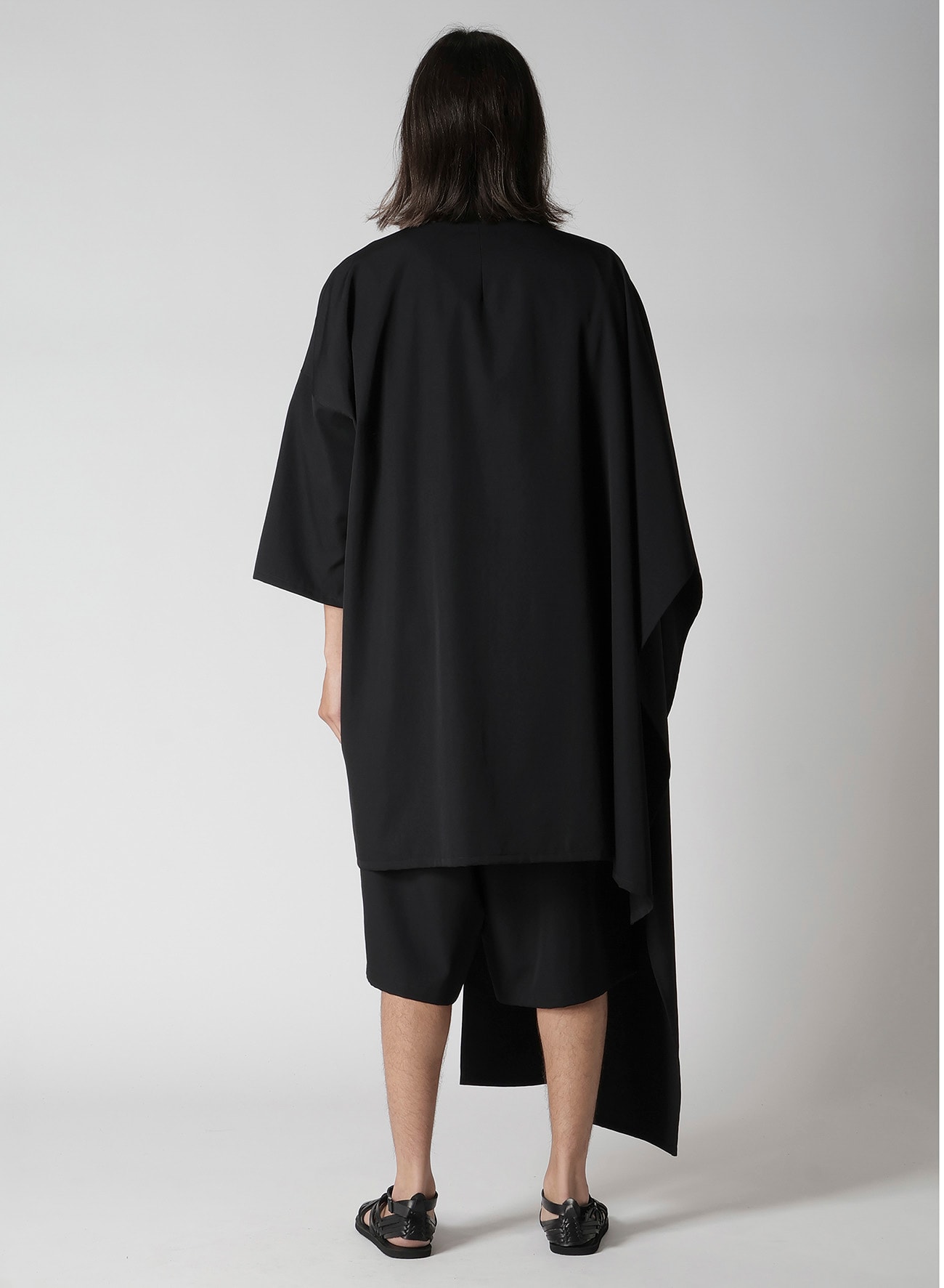 WOOL GABARDINE WOOL GABARDINE LONG CAPE JACKET