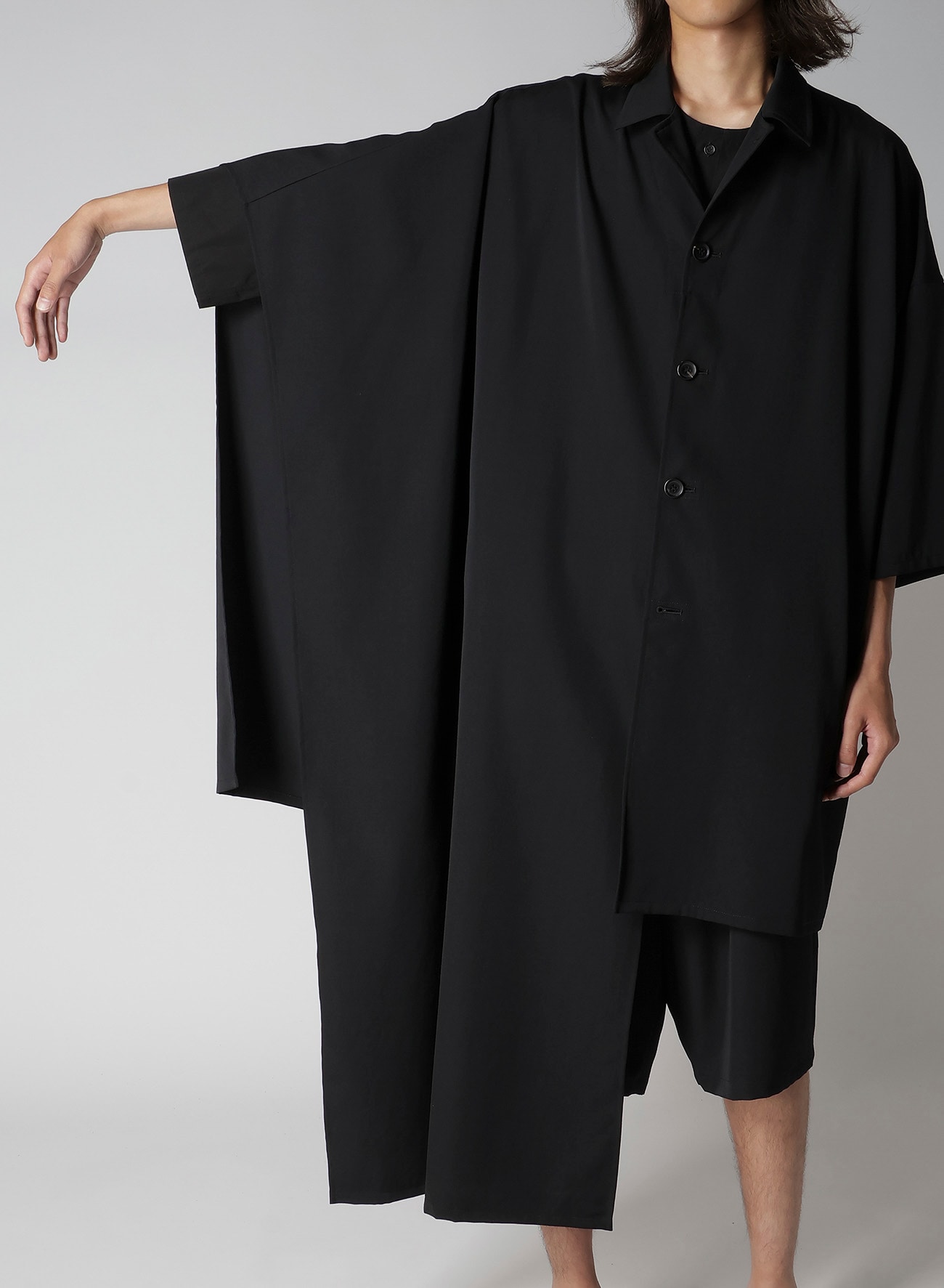 WOOL GABARDINE WOOL GABARDINE LONG CAPE JACKET