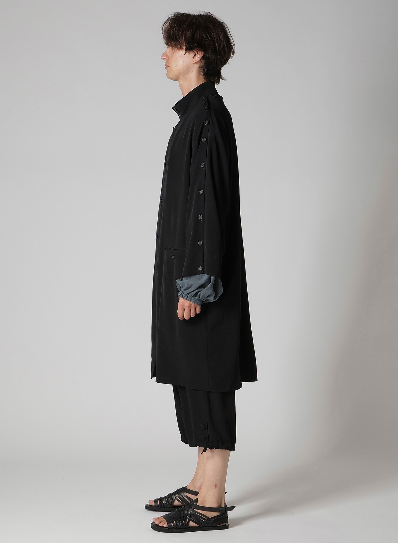 TA TUXEDO BUTTON STAND LONG SLEEVE JACKET