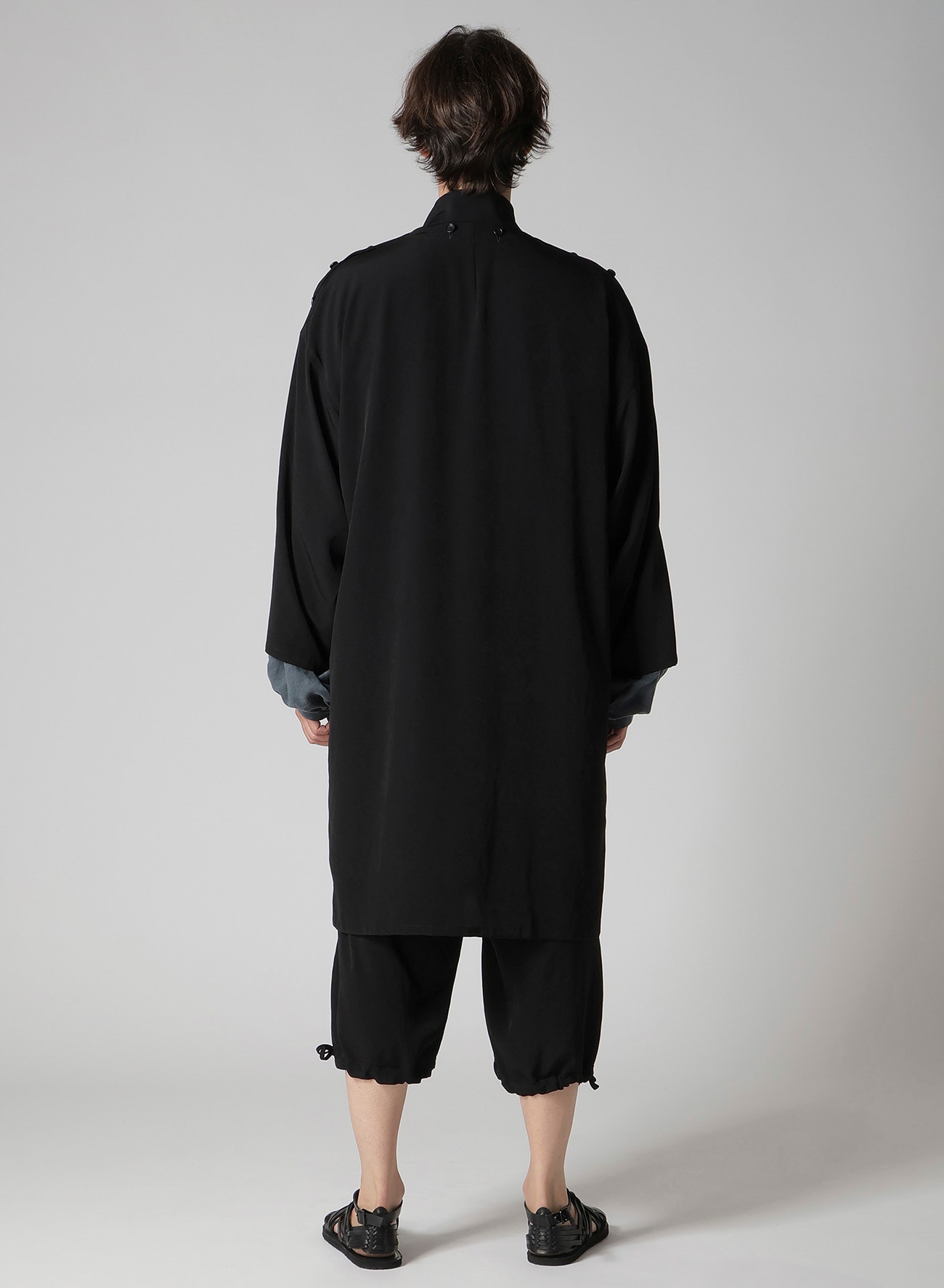 TA TUXEDO BUTTON STAND LONG SLEEVE JACKET