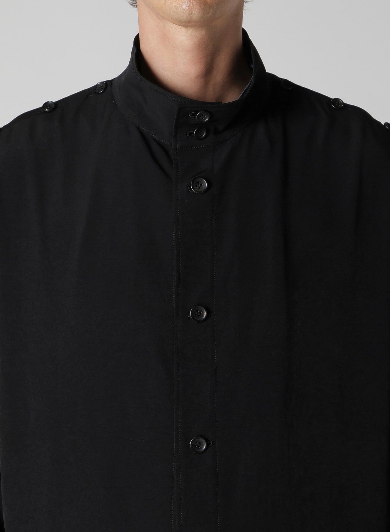 TA TUXEDO BUTTON STAND LONG SLEEVE JACKET