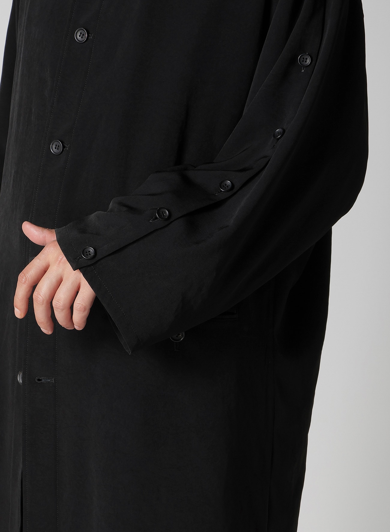 TA TUXEDO BUTTON STAND LONG SLEEVE JACKET