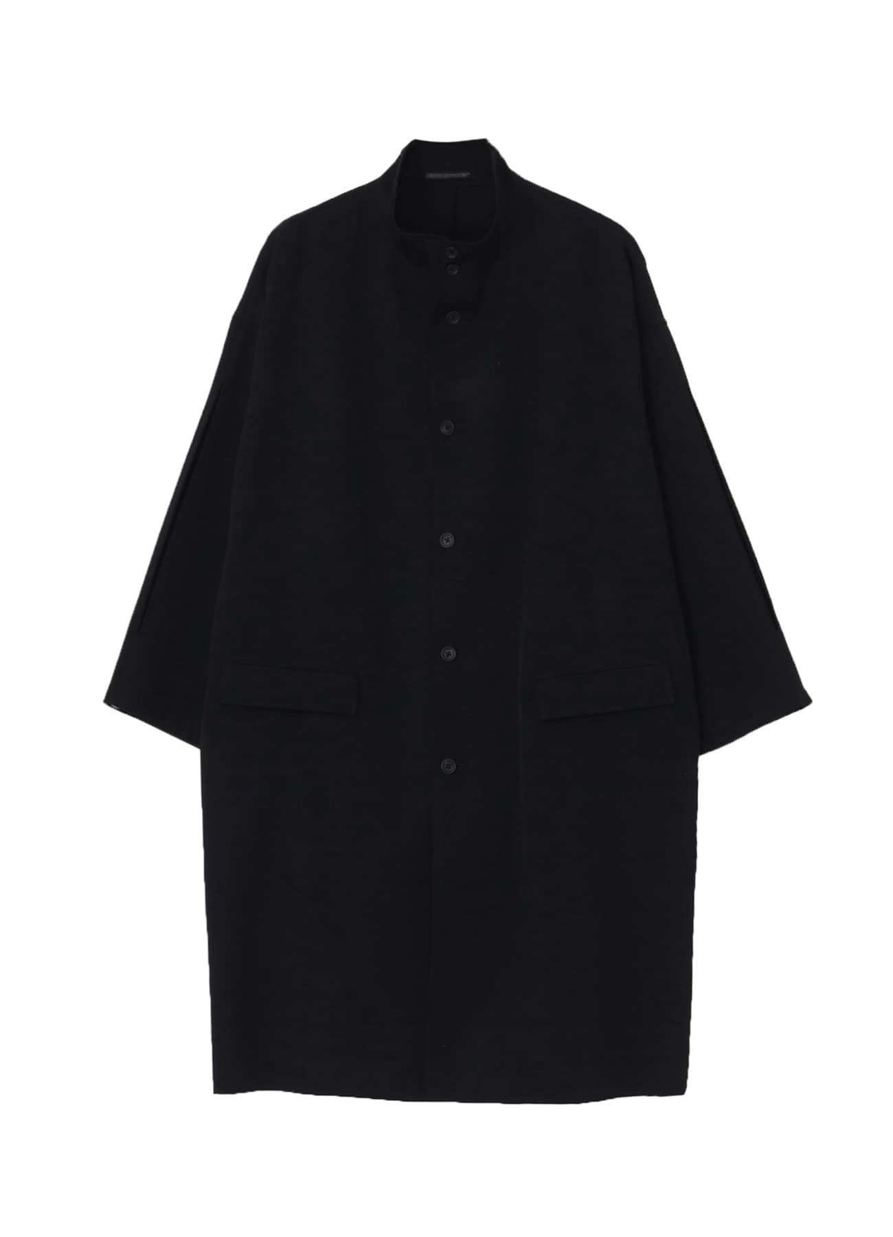 WOOL GABARDINE SLEEVE SLIT STAND JACKET