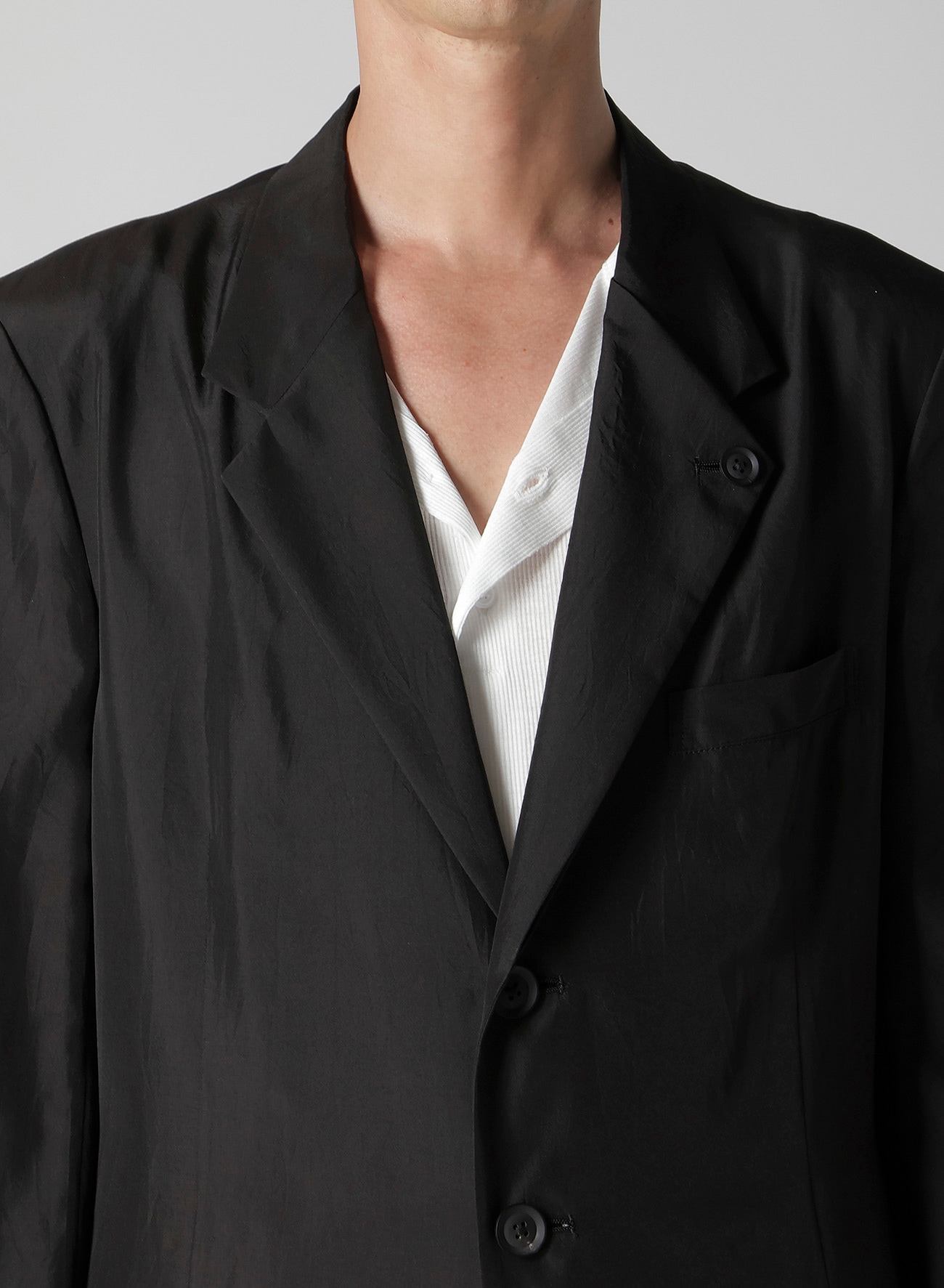 SILK HABUTAE DOUBLE LAPEL JACKET