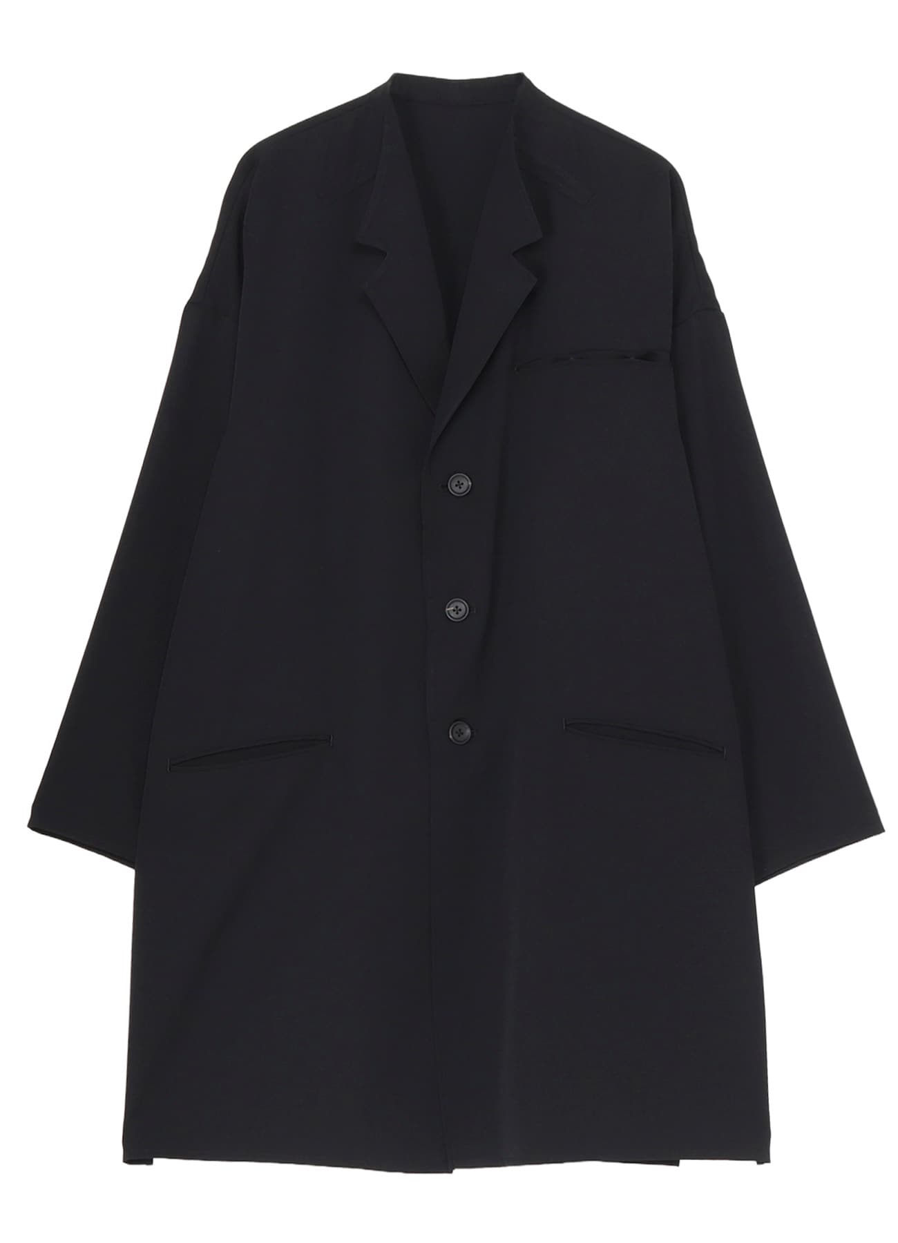 WOOL GABARDINE GUESSETED COLLAR JACKET