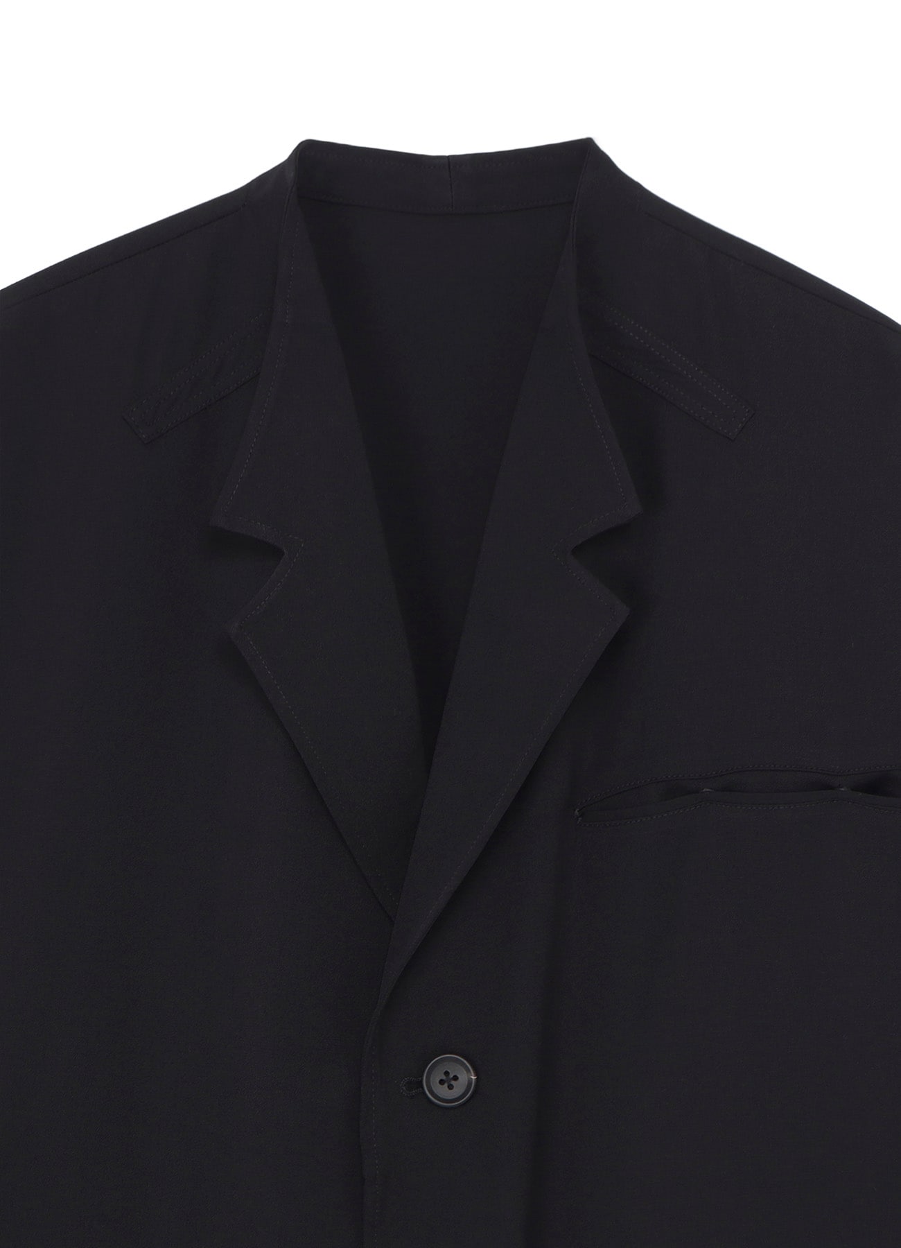 WOOL GABARDINE GUESSETED COLLAR JACKET