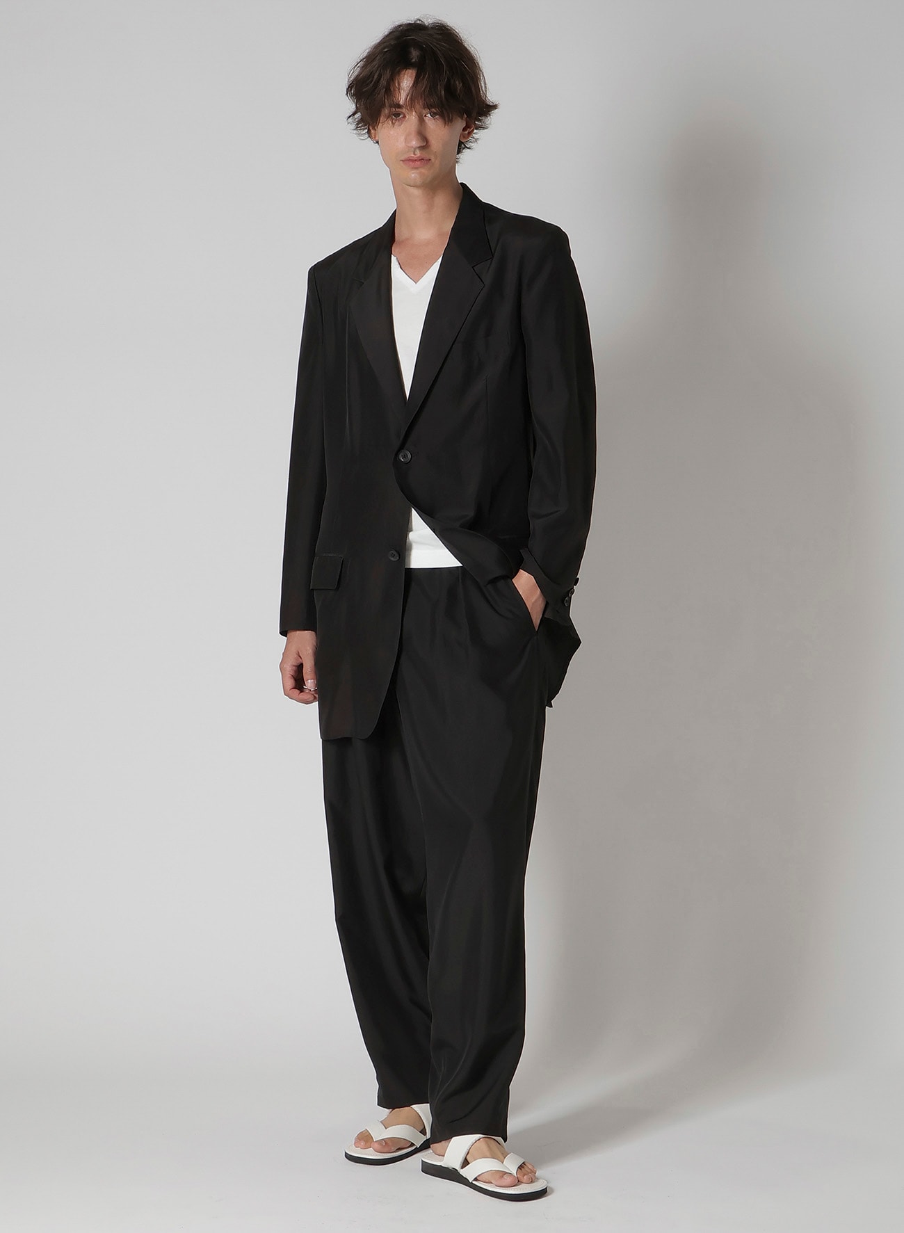 SILK HABUTAE 2 BUTTONS JACKET