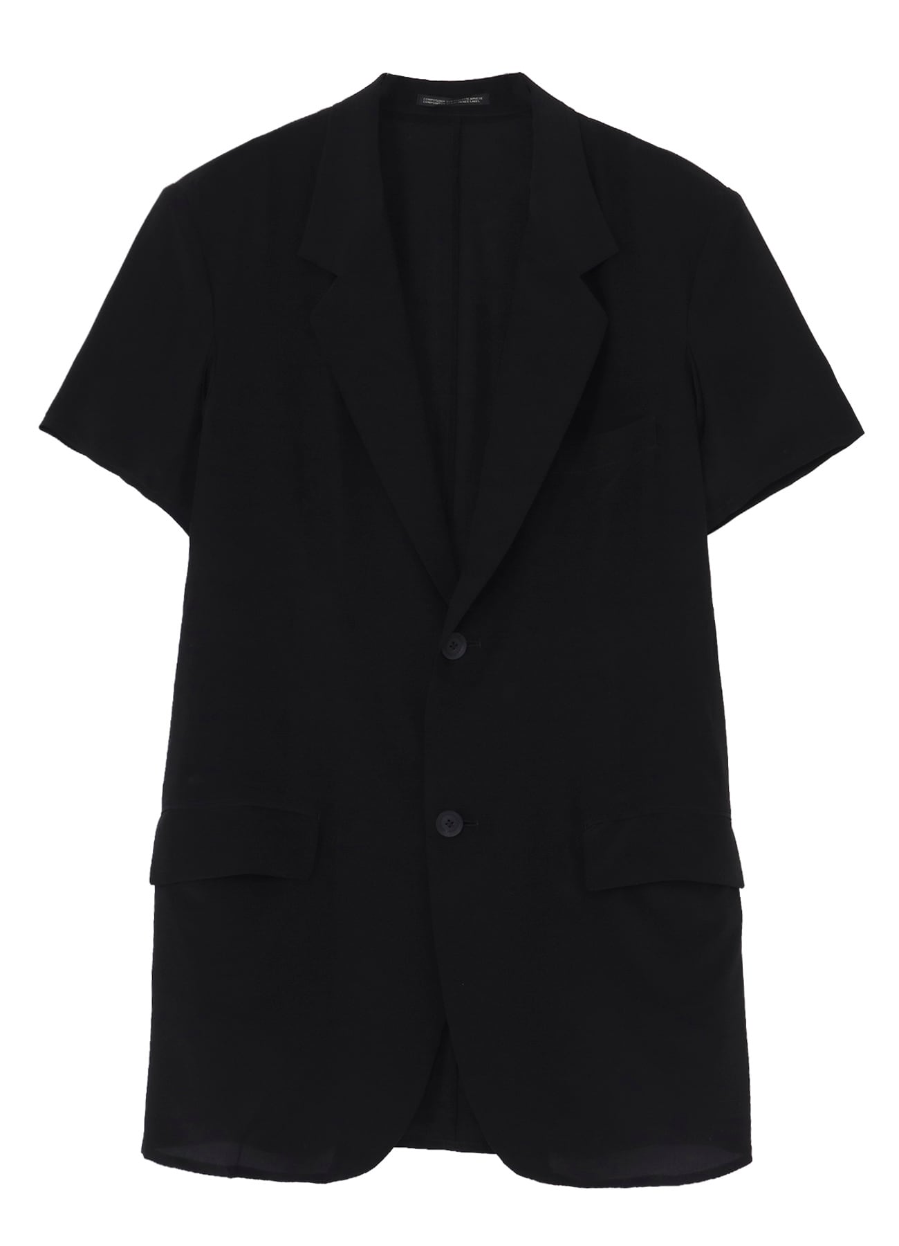 CREPE DE CHINE 2 BUTTONS SHORT SLEEVE JACKET