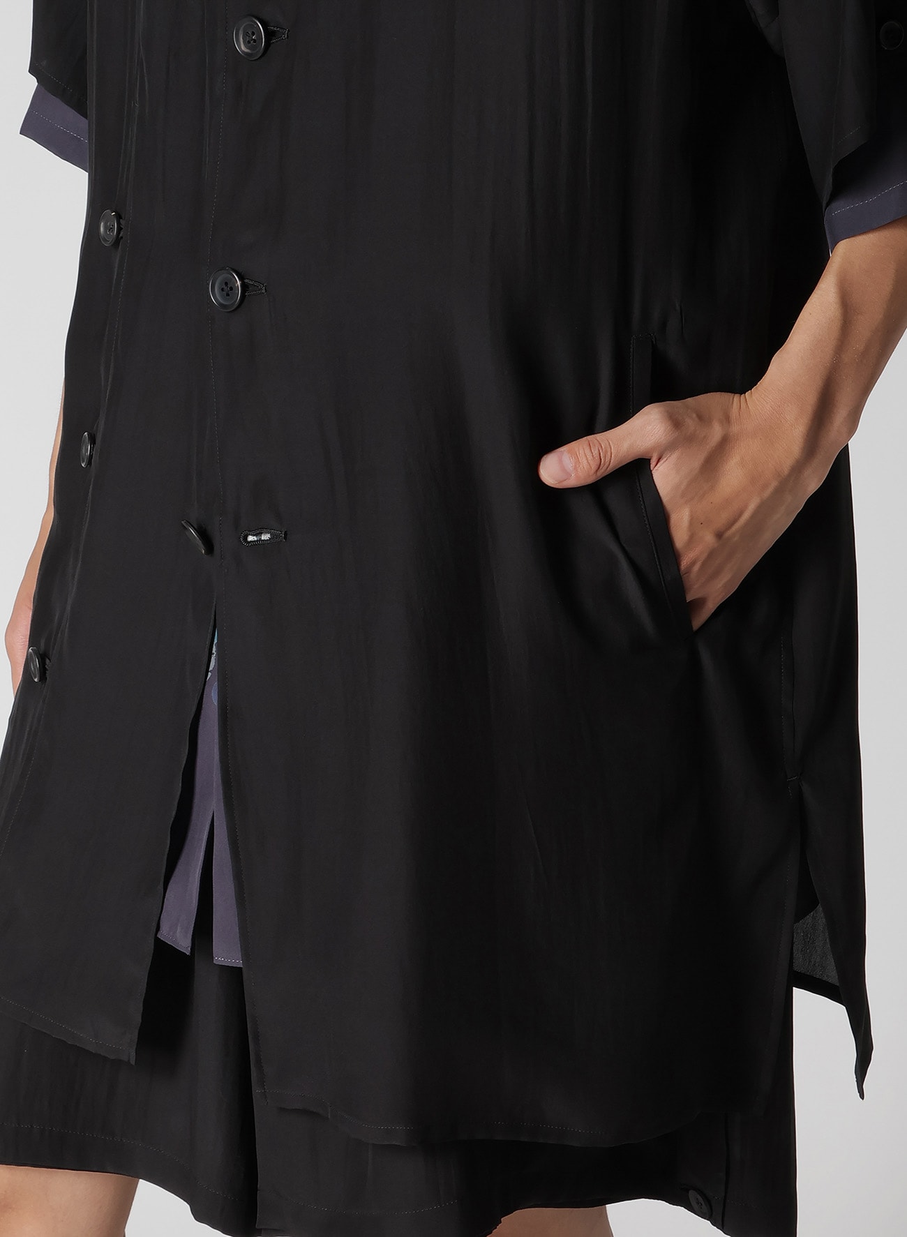 MICRO PRINTED DOLMAN JACKET