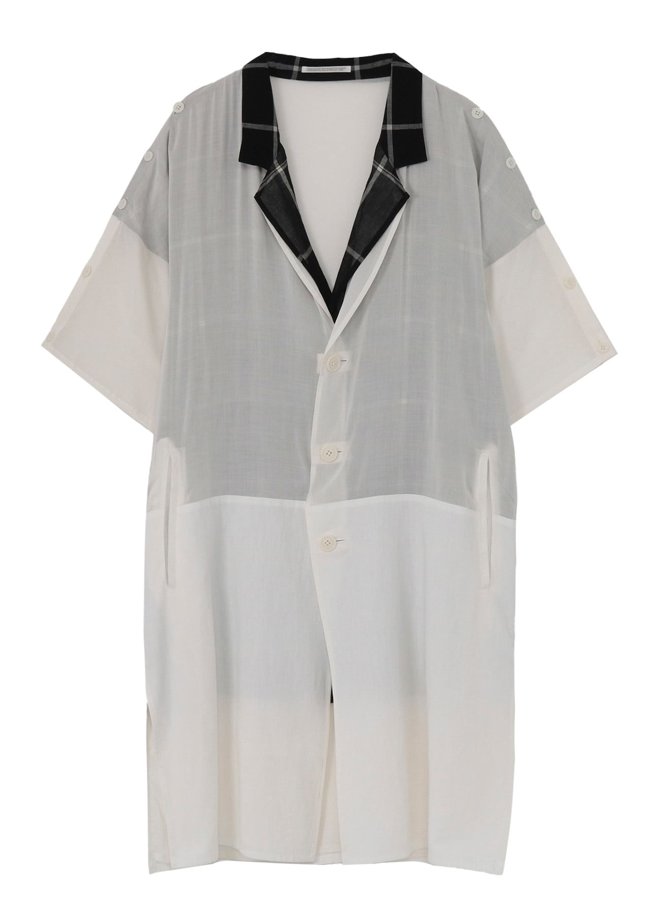 MESSAGE PRINTED PANELED COLLAR  JACKET