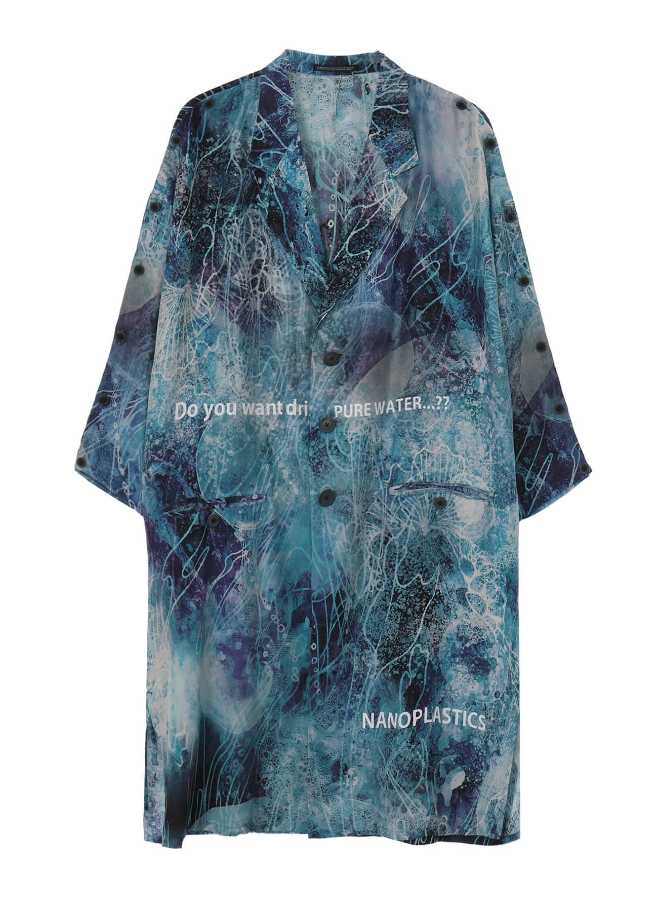 SEA PRINTED SHOULDER OPEN JACKET