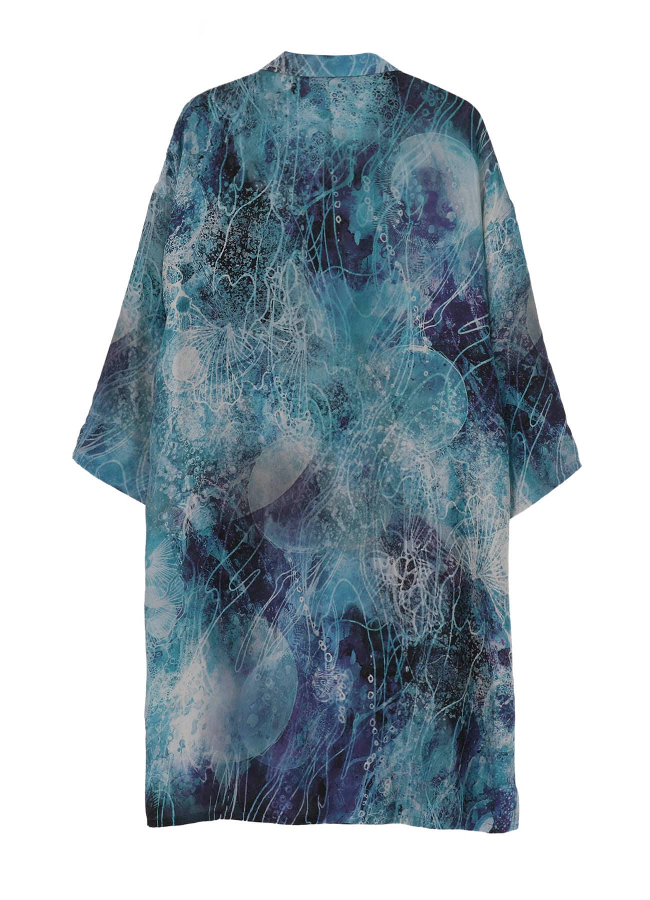 SEA PRINTED SHOULDER OPEN JACKET