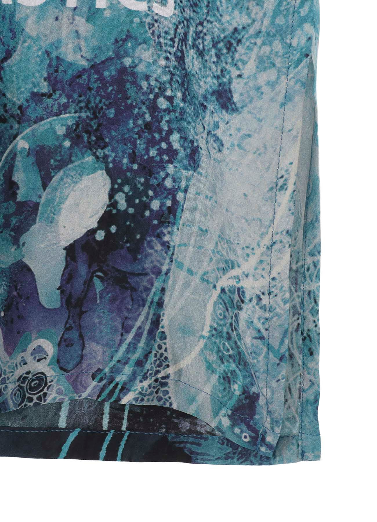 SEA PRINTED SHOULDER OPEN JACKET