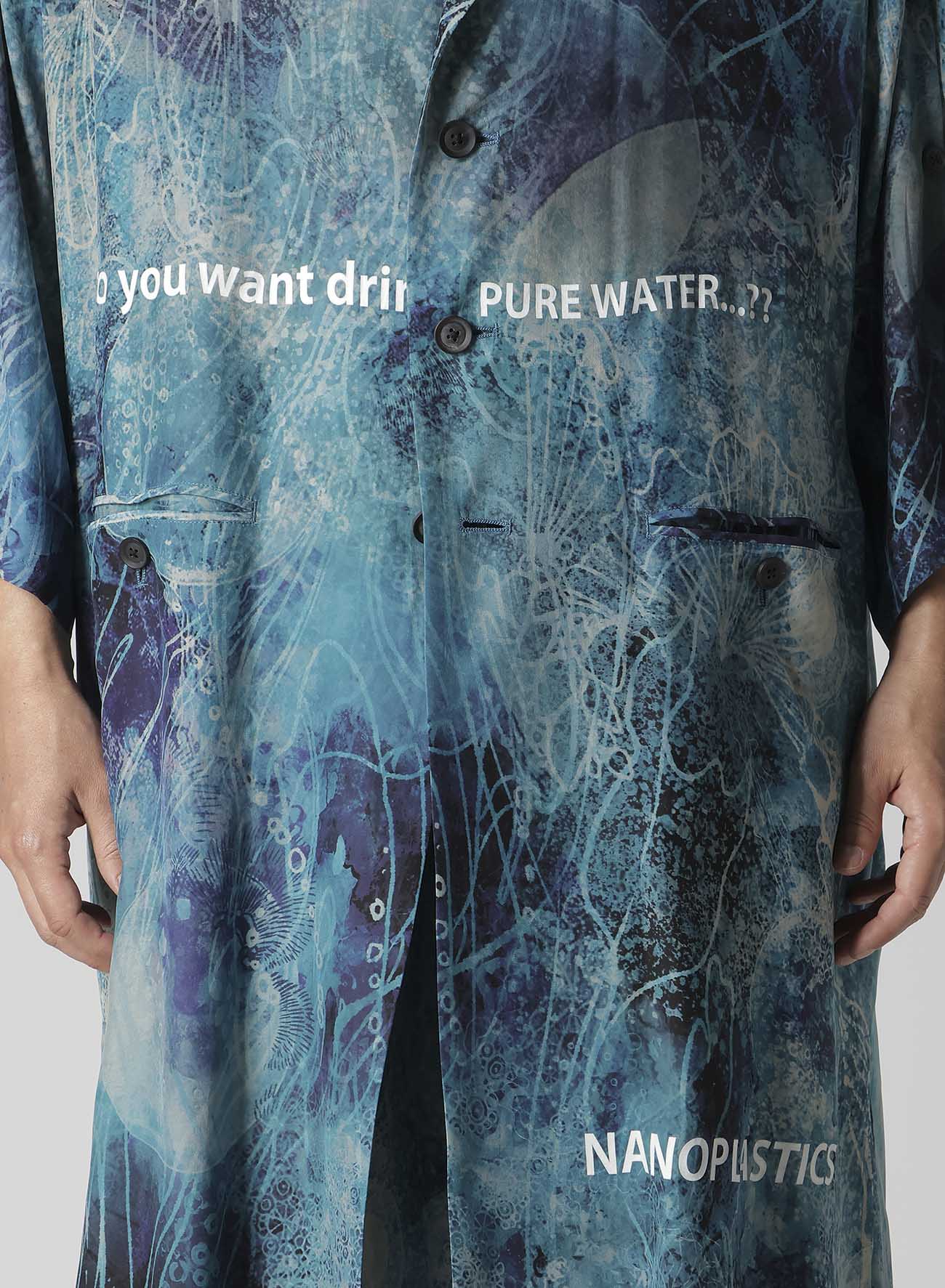 SEA PRINTED SHOULDER OPEN JACKET