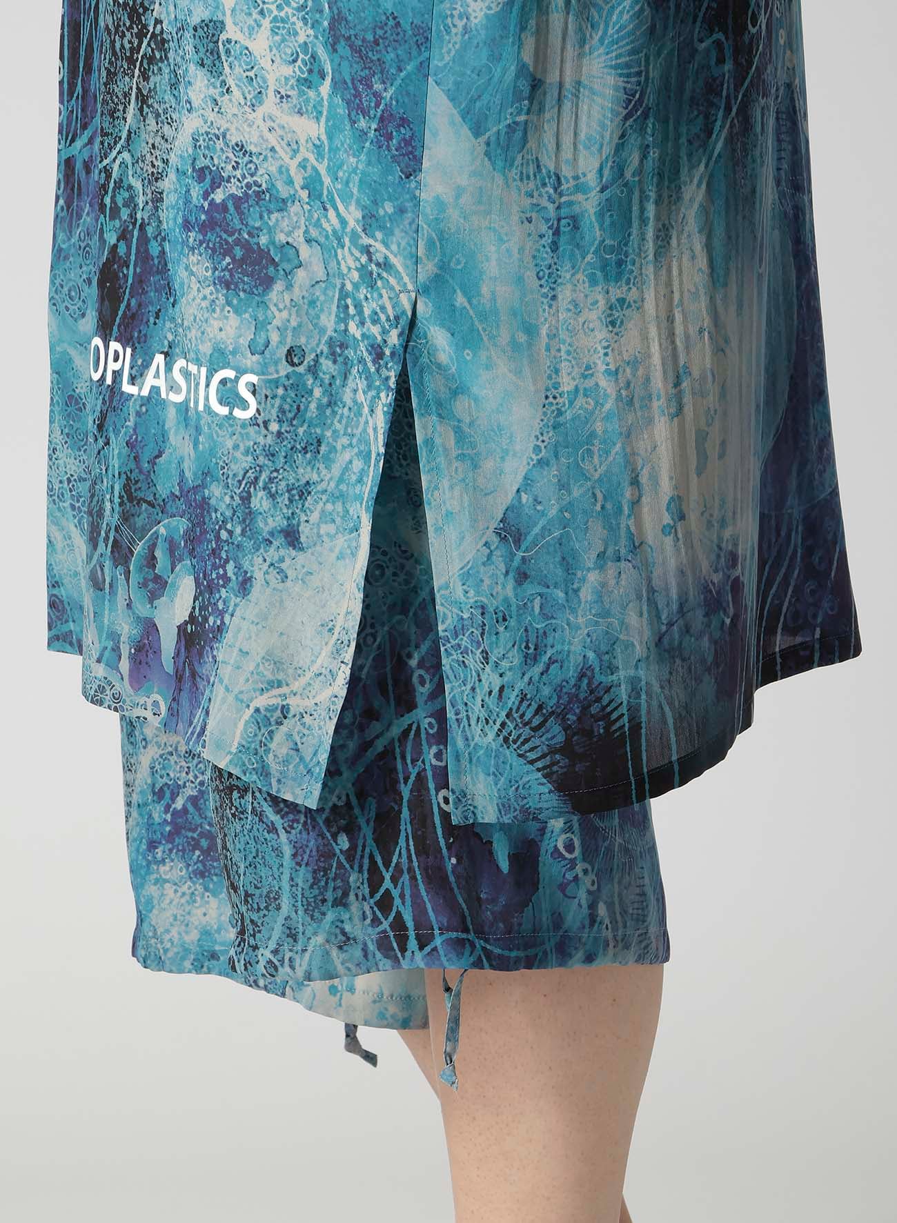 SEA PRINTED SHOULDER OPEN JACKET