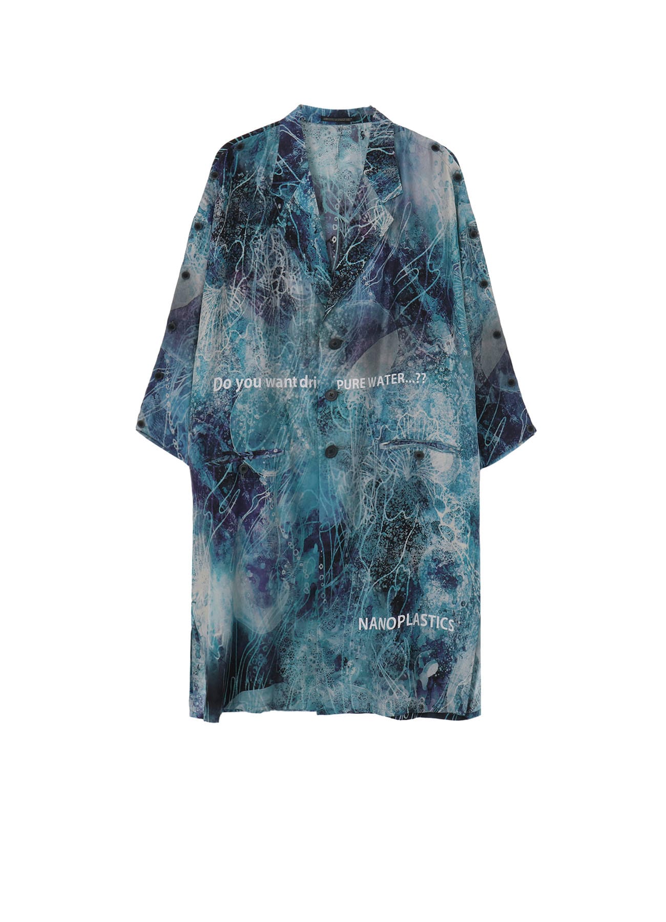 SEA PRINTED SHOULDER OPEN JACKET