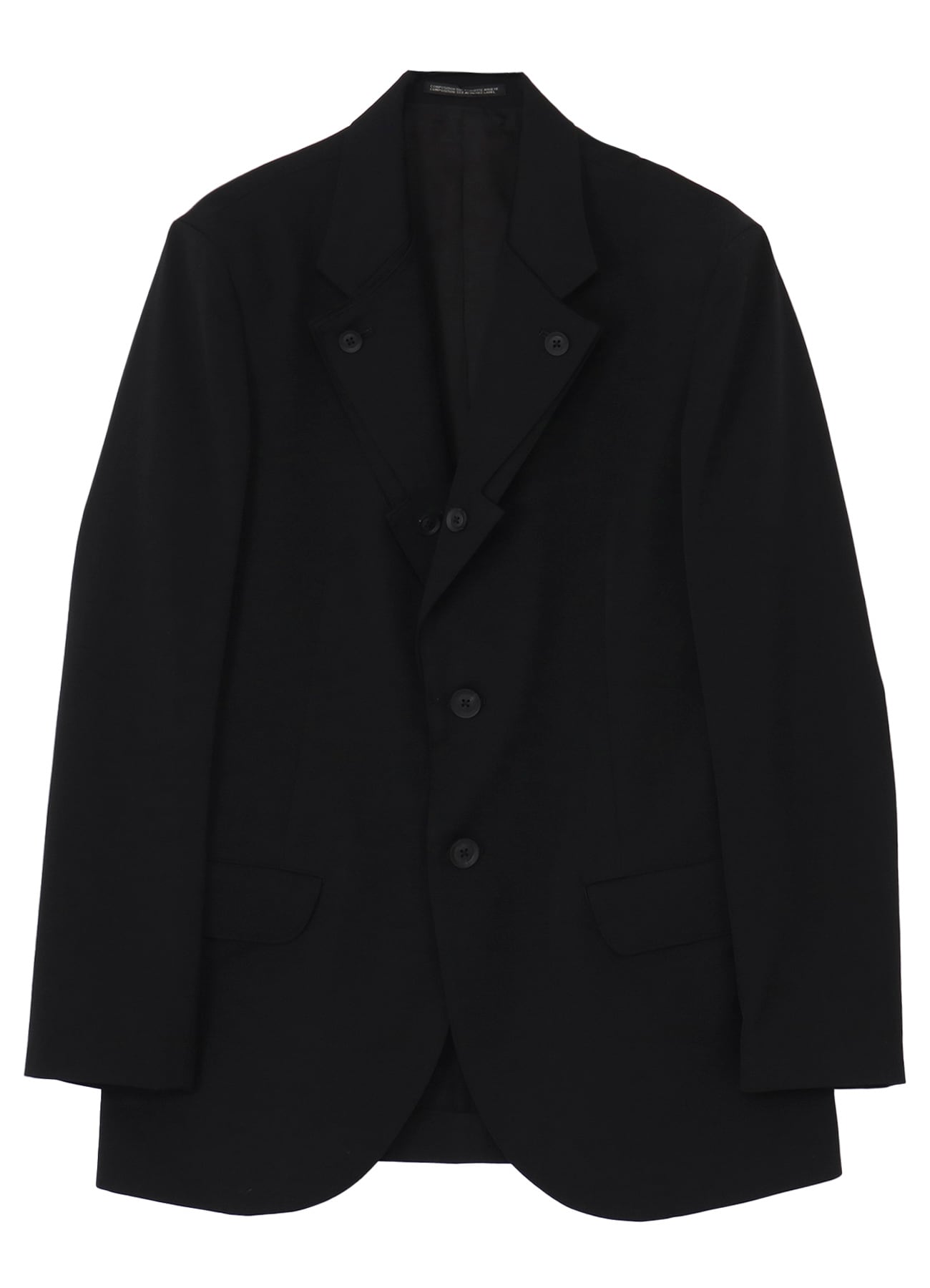 WOOL GABARDINE DOUBLE LAPEL JACKET