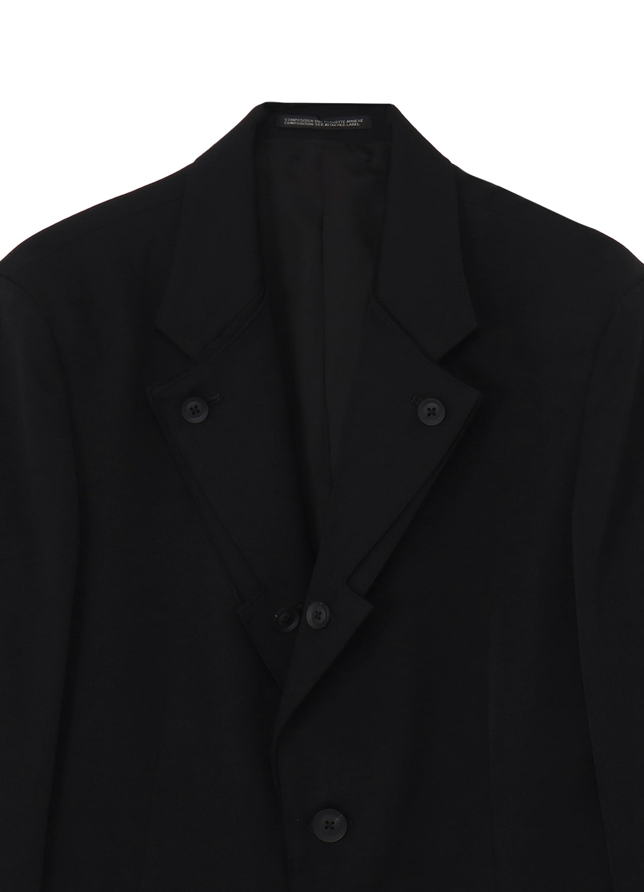 WOOL GABARDINE DOUBLE LAPEL JACKET
