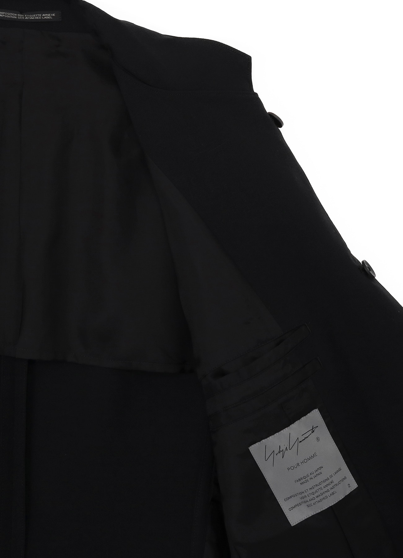 WOOL GABARDINE DOUBLE LAPEL JACKET