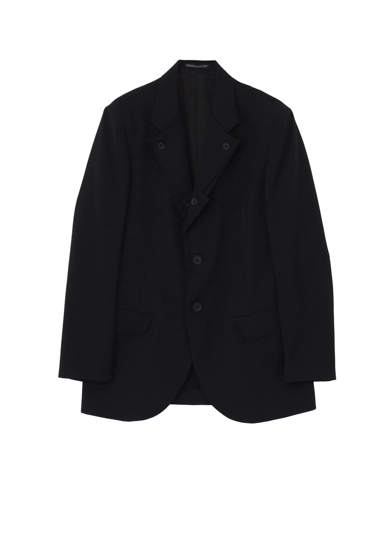 WOOL GABARDINE DOUBLE LAPEL JACKET