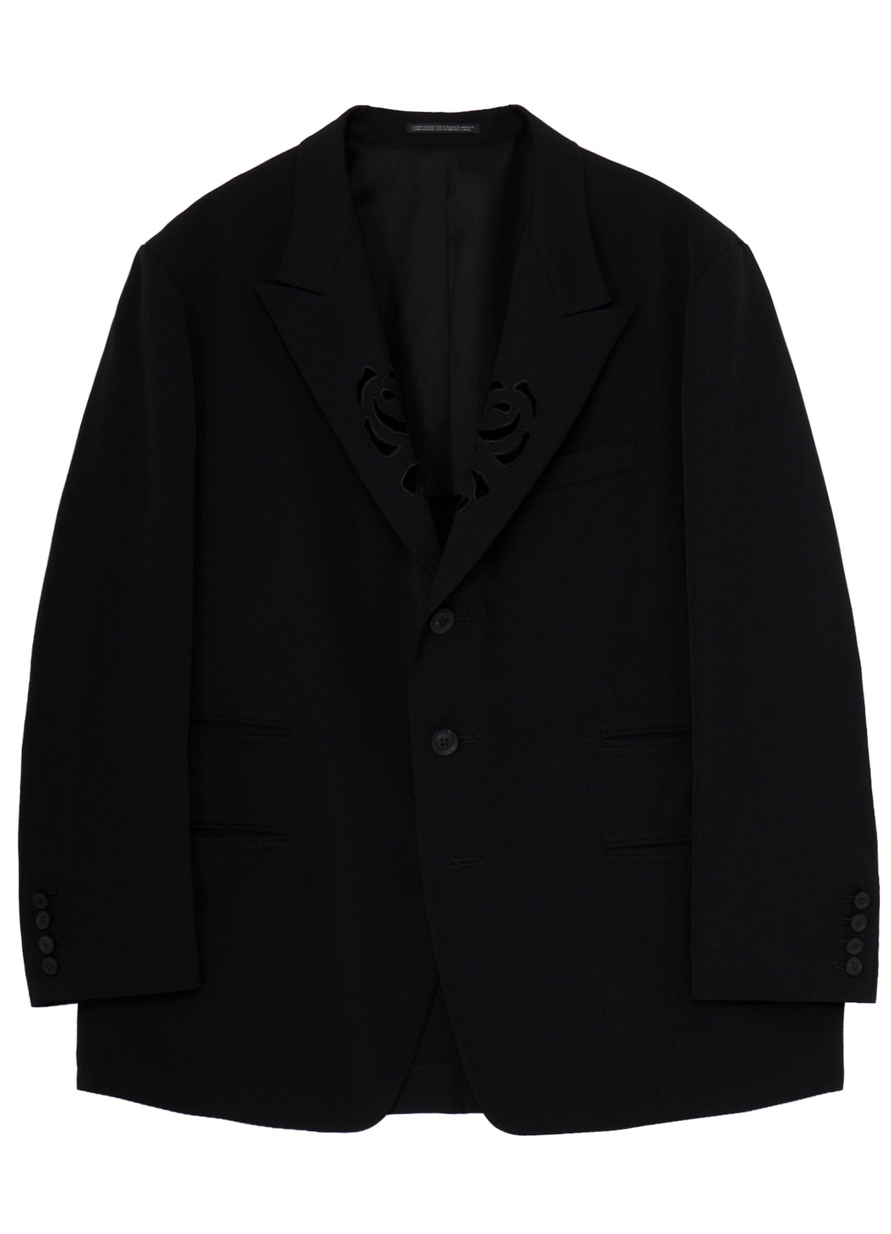 WOOL GABARDINE CUTWORK EMBROIDERY JACKET