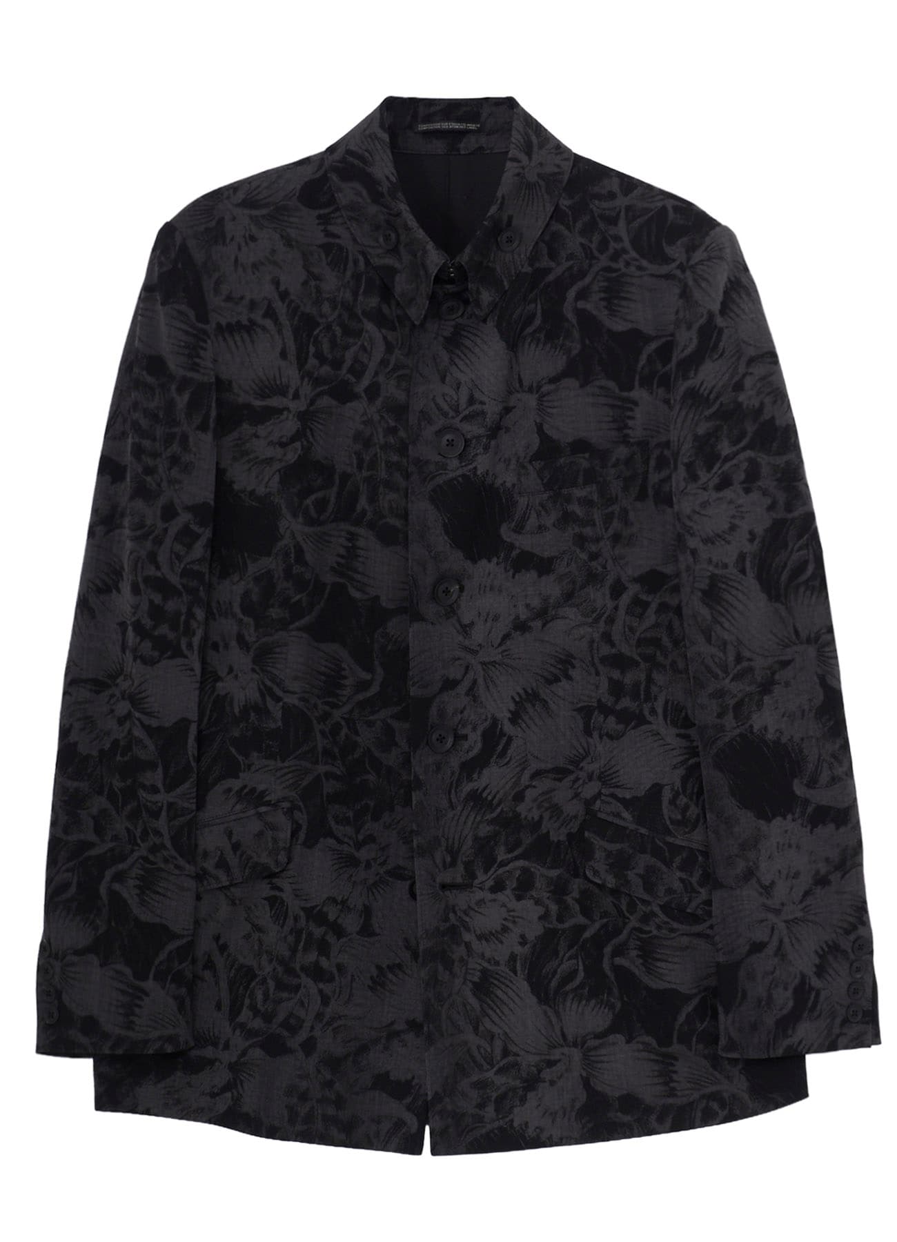 WOOL GABARDINE FLORAL DISCHARGE-DYED 5BS JACKET