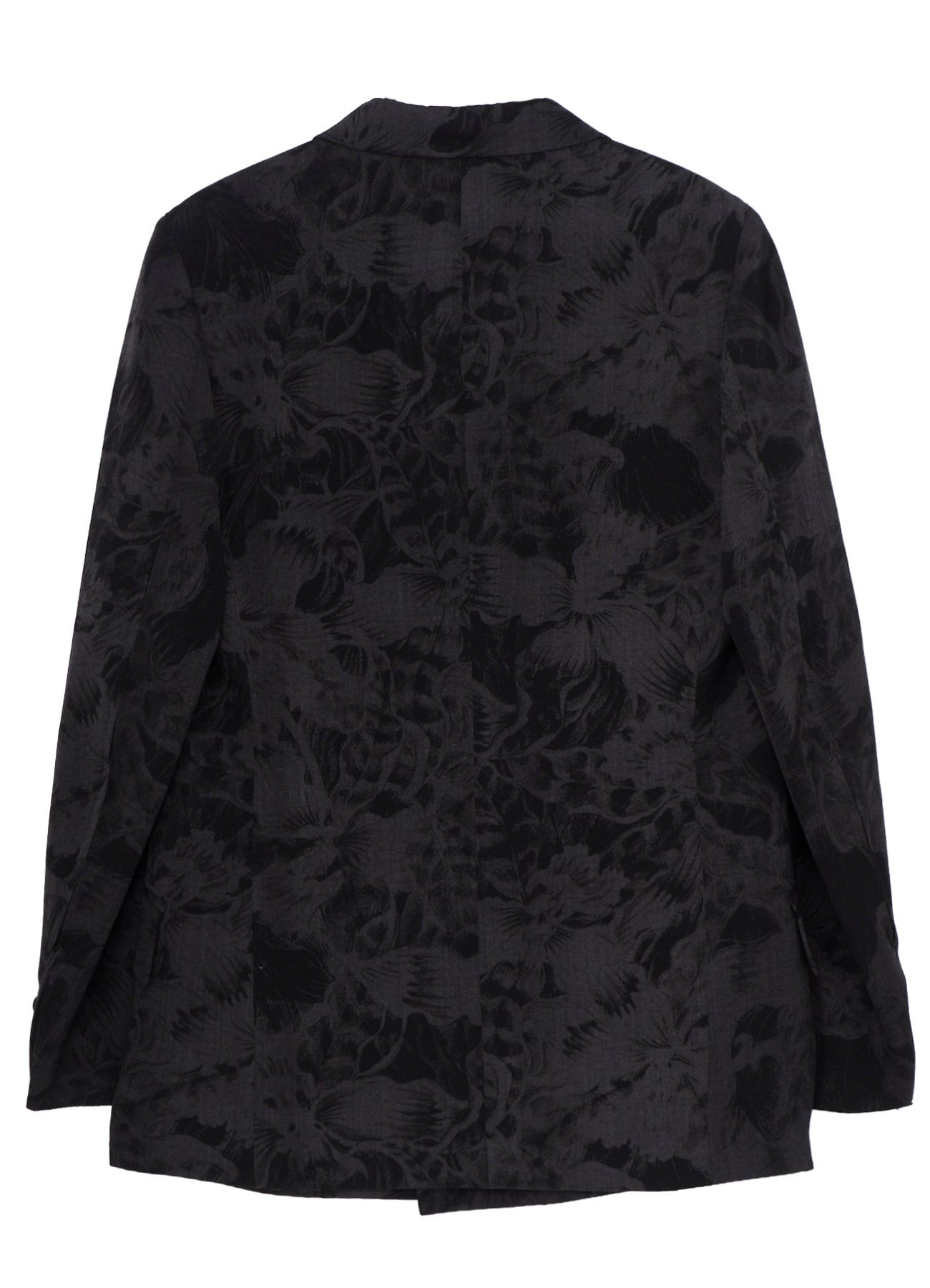 WOOL GABARDINE FLORAL DISCHARGE-DYED DOUBLE JACKET