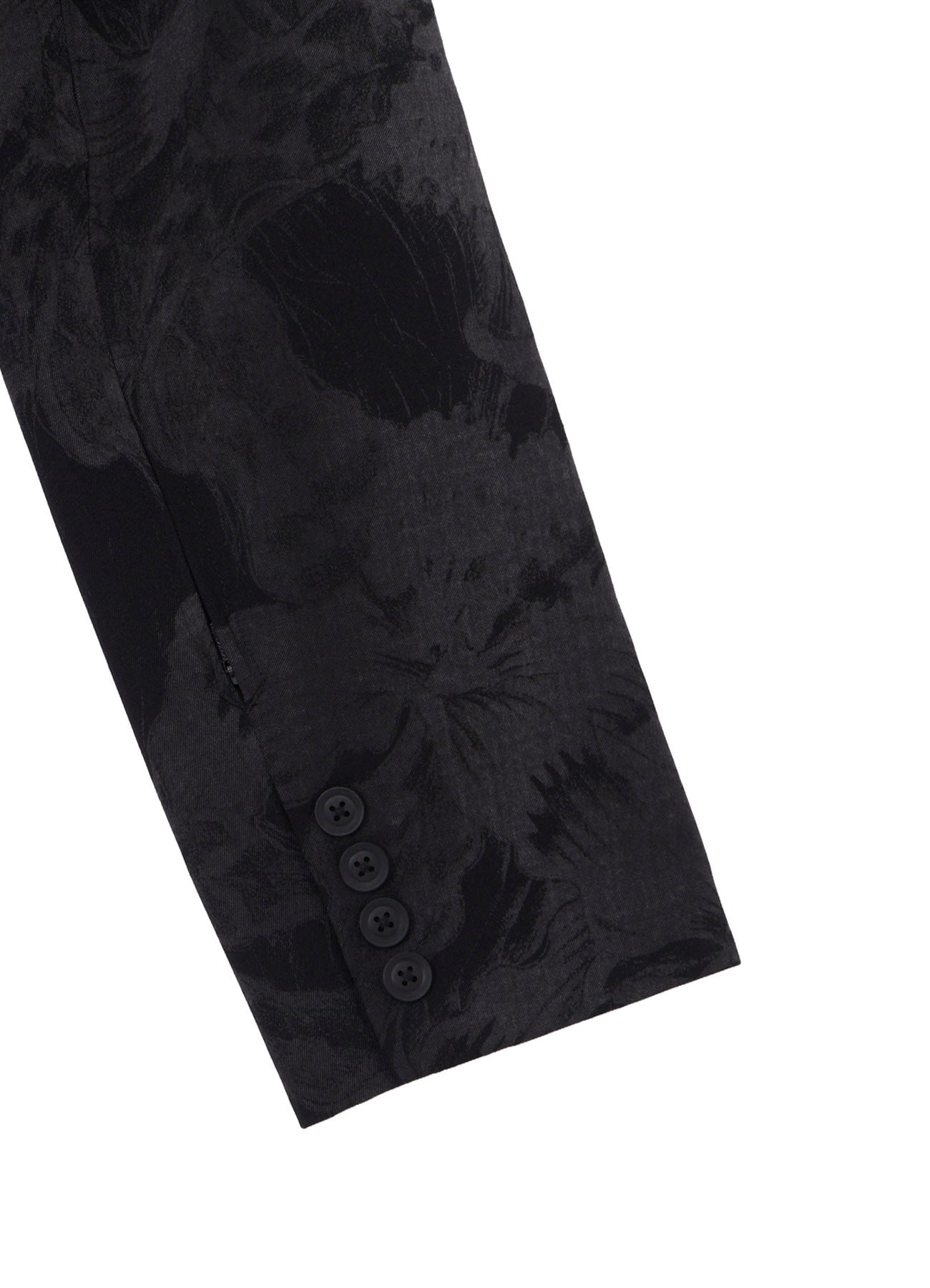 WOOL GABARDINE FLORAL DISCHARGE-DYED DOUBLE JACKET