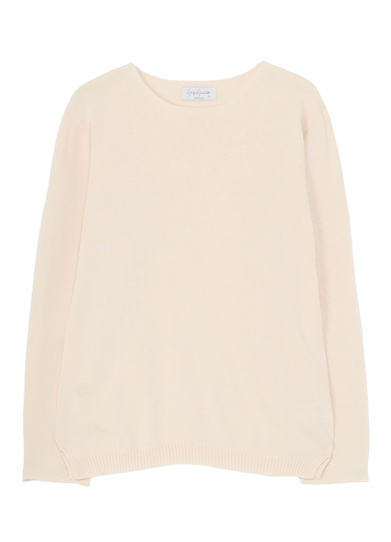 COTTON CASHMERE ROUND NECK PO KNIT