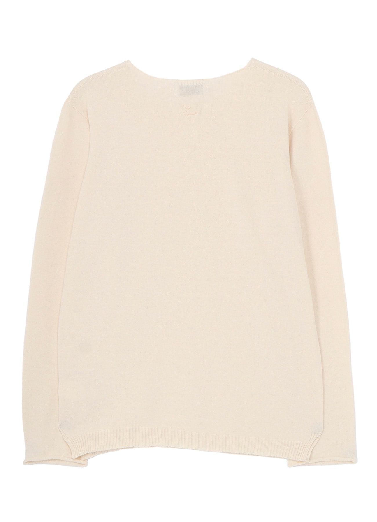 COTTON CASHMERE ROUND NECK PO KNIT