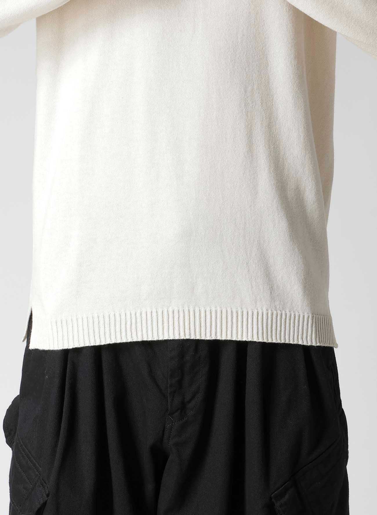 COTTON CASHMERE ROUND NECK PO KNIT