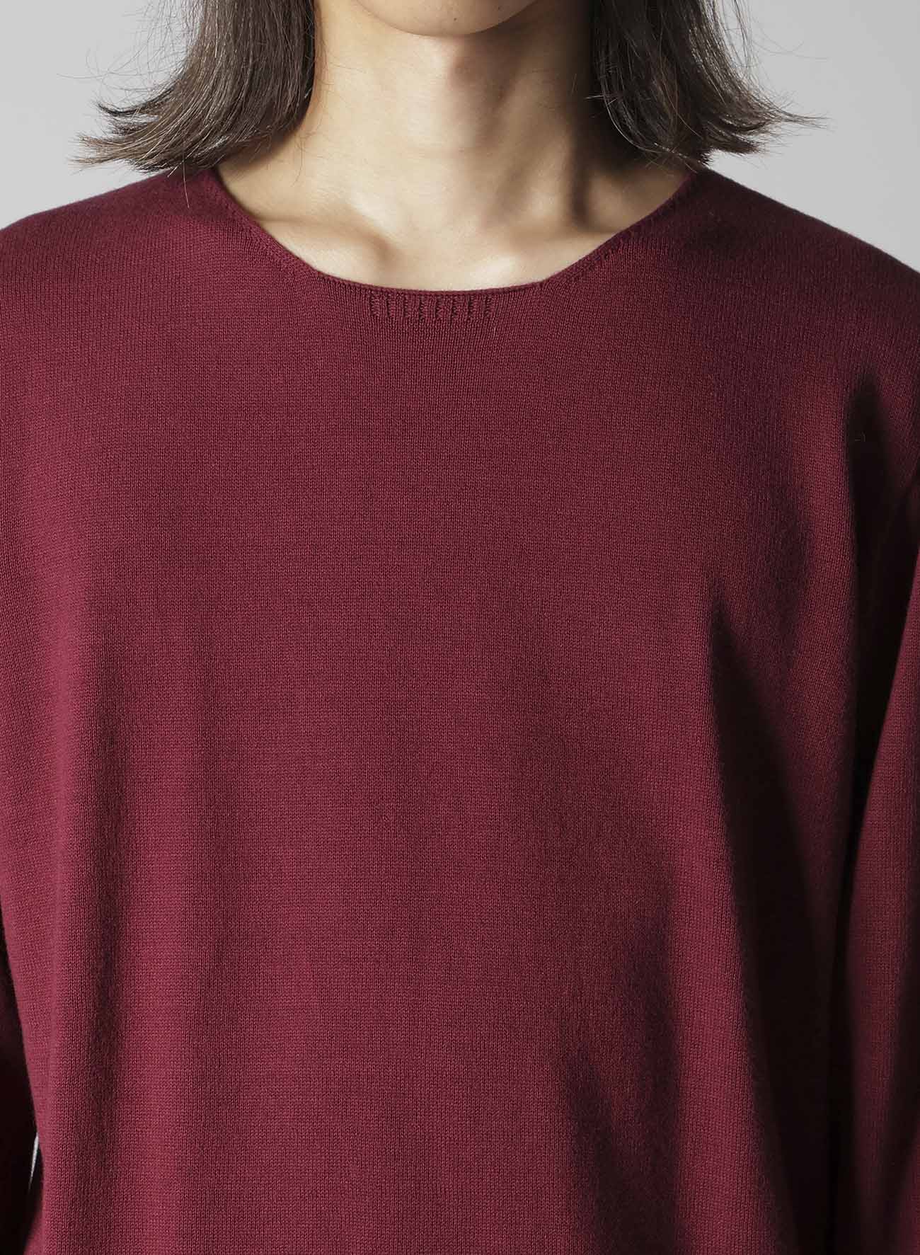 COTTON CASHMERE ROUND NECK PO KNIT