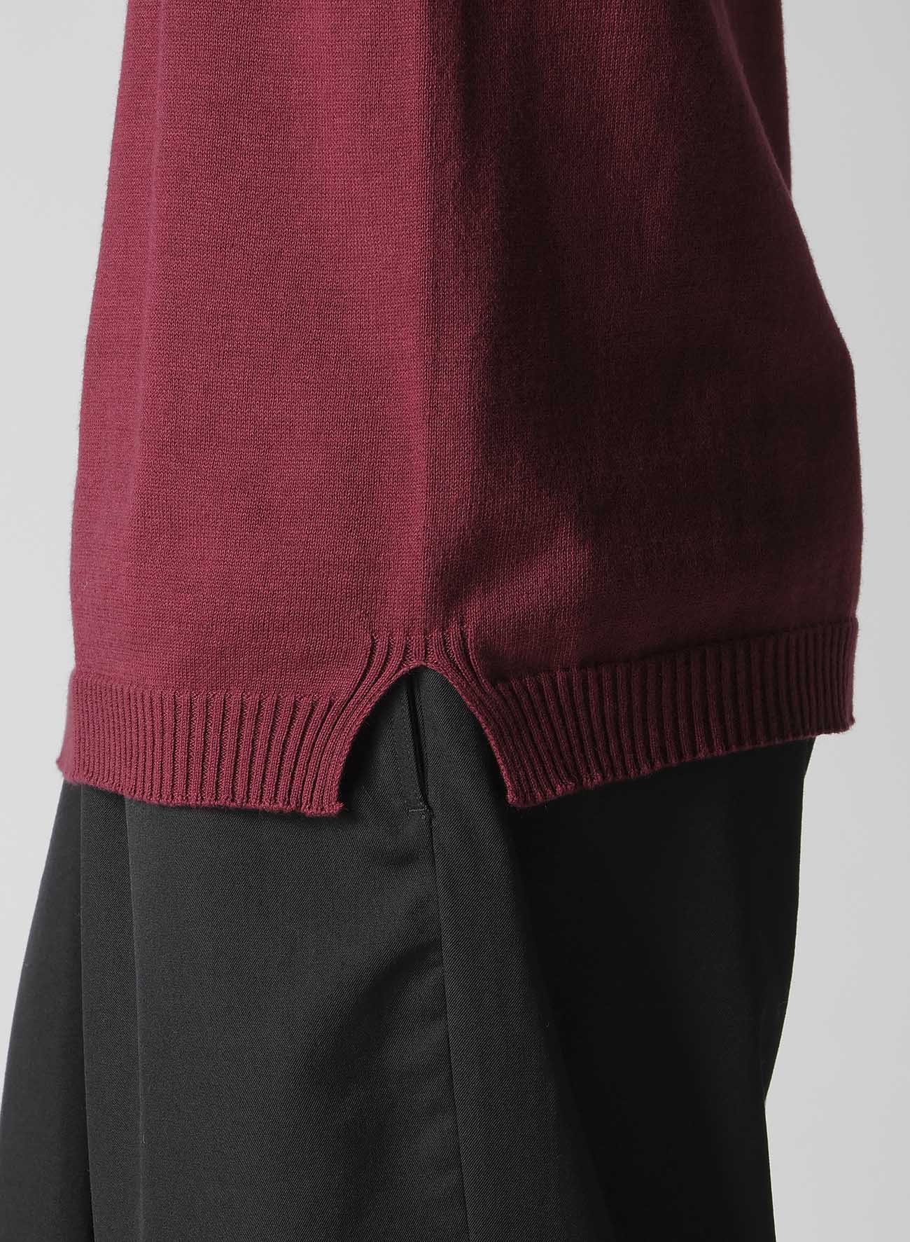COTTON CASHMERE ROUND NECK PO KNIT