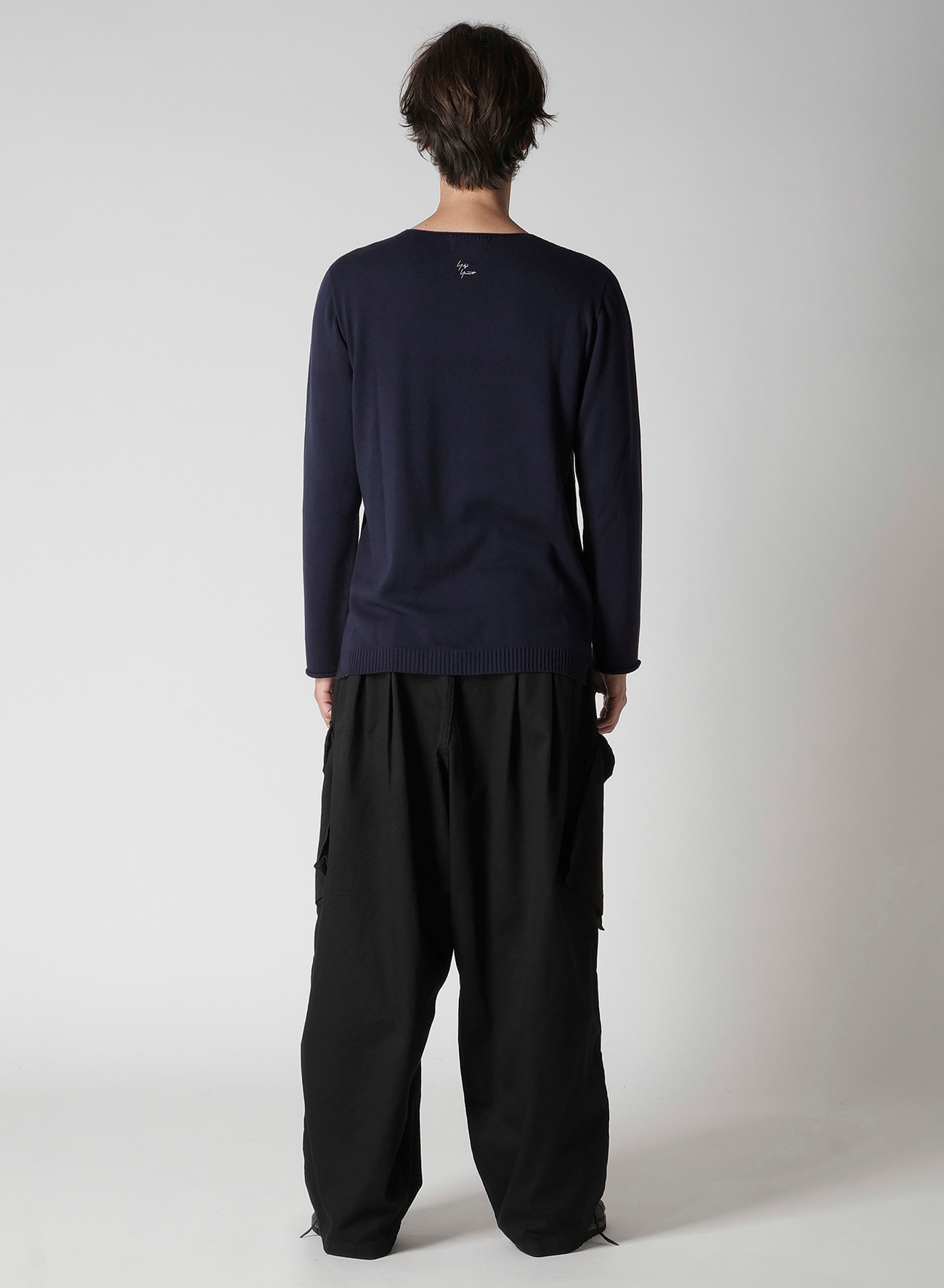 COTTON CASHMERE ROUND NECK PO KNIT