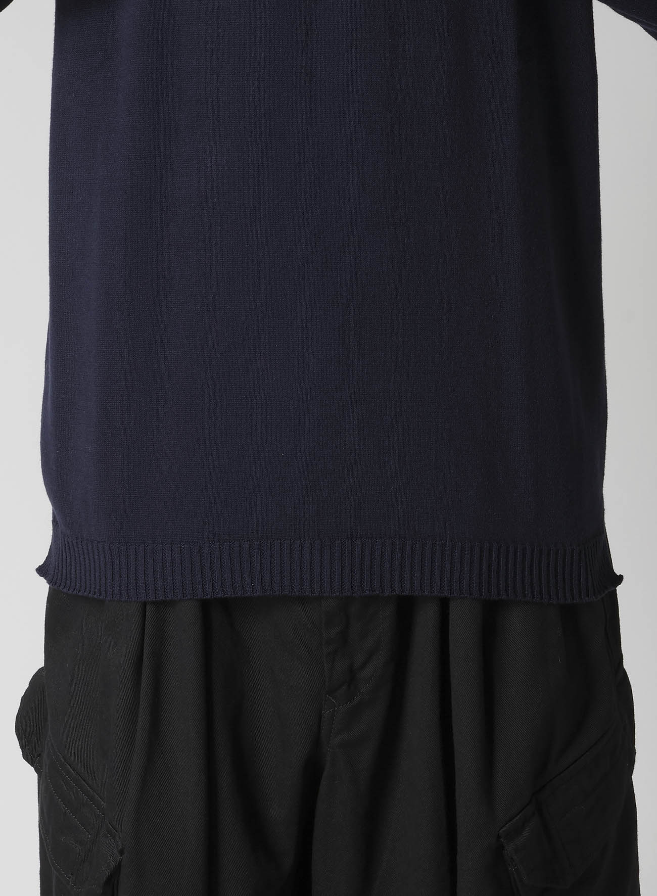 COTTON CASHMERE ROUND NECK PO KNIT