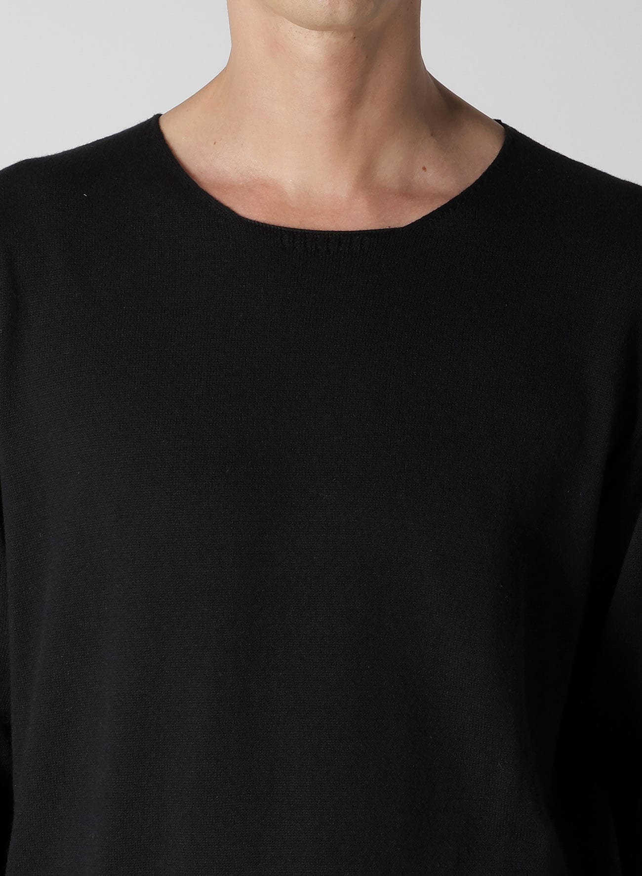 COTTON CASHMERE ROUND NECK PO KNIT