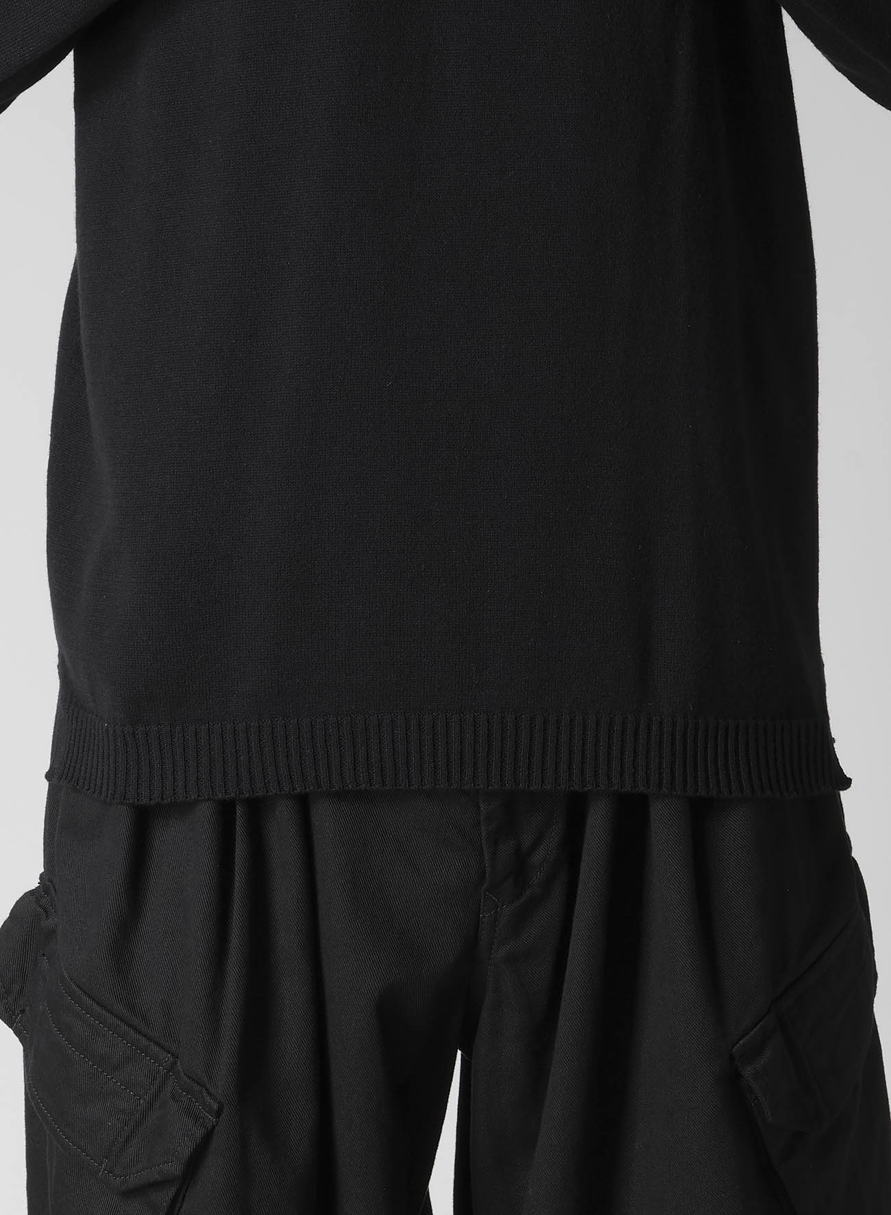 COTTON CASHMERE ROUND NECK PO KNIT