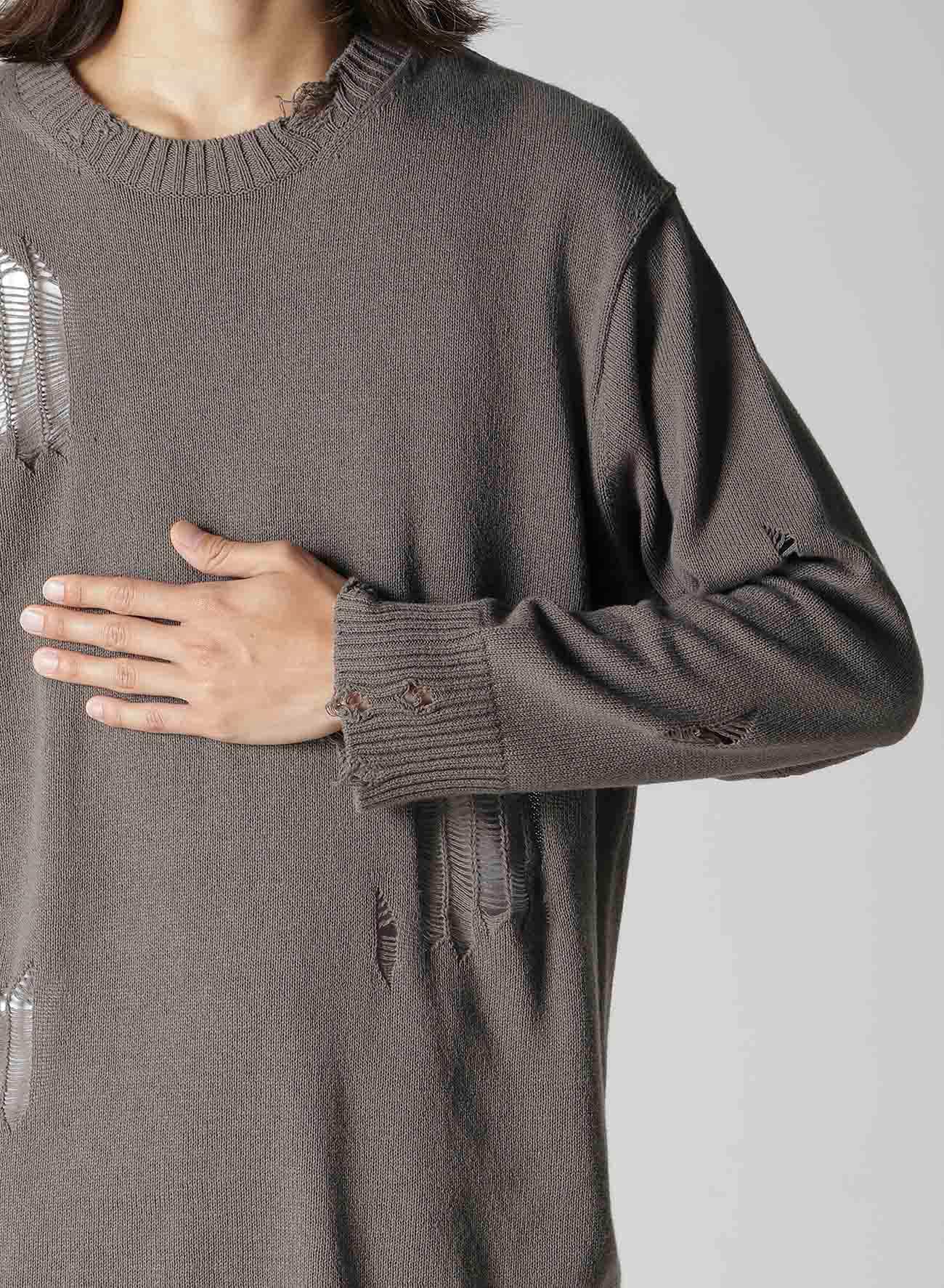 7G 1PLY PLAIN STITCH DROP NEEDLE ROUND NECK DAMAGED PO