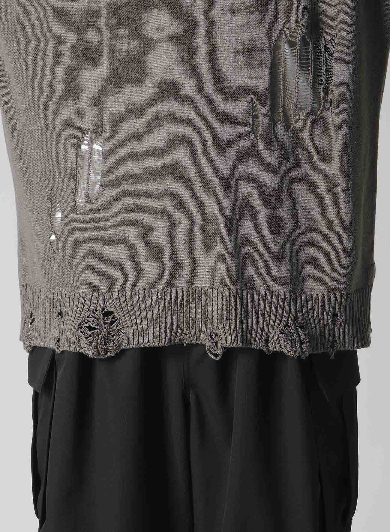 7G 1PLY PLAIN STITCH DROP NEEDLE ROUND NECK DAMAGED PO