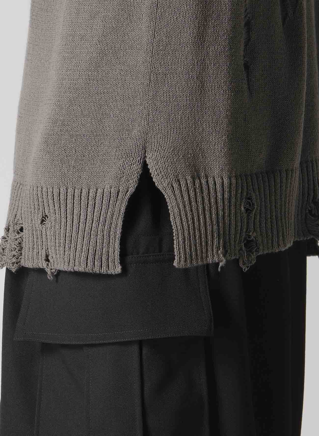 7G 1PLY PLAIN STITCH DROP NEEDLE ROUND NECK DAMAGED PO