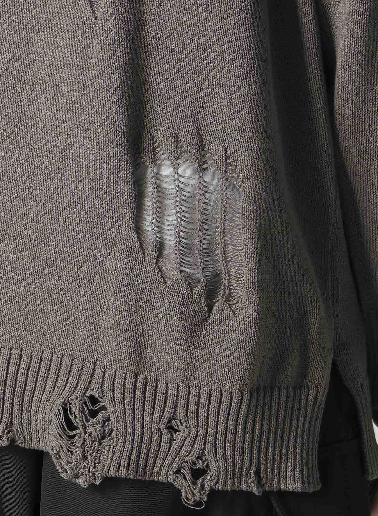 7G 1PLY PLAIN STITCH DROP NEEDLE ROUND NECK DAMAGED PO