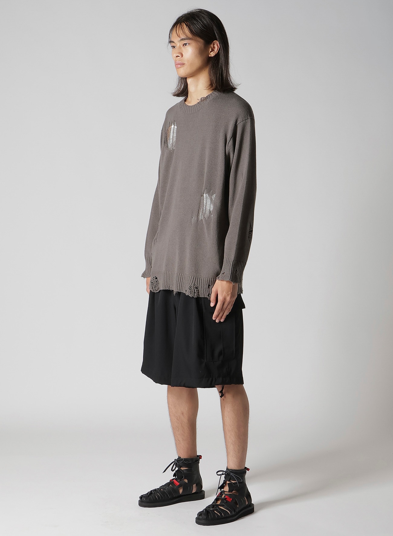 7G 1PLY PLAIN STITCH DROP NEEDLE ROUND NECK DAMAGED PO