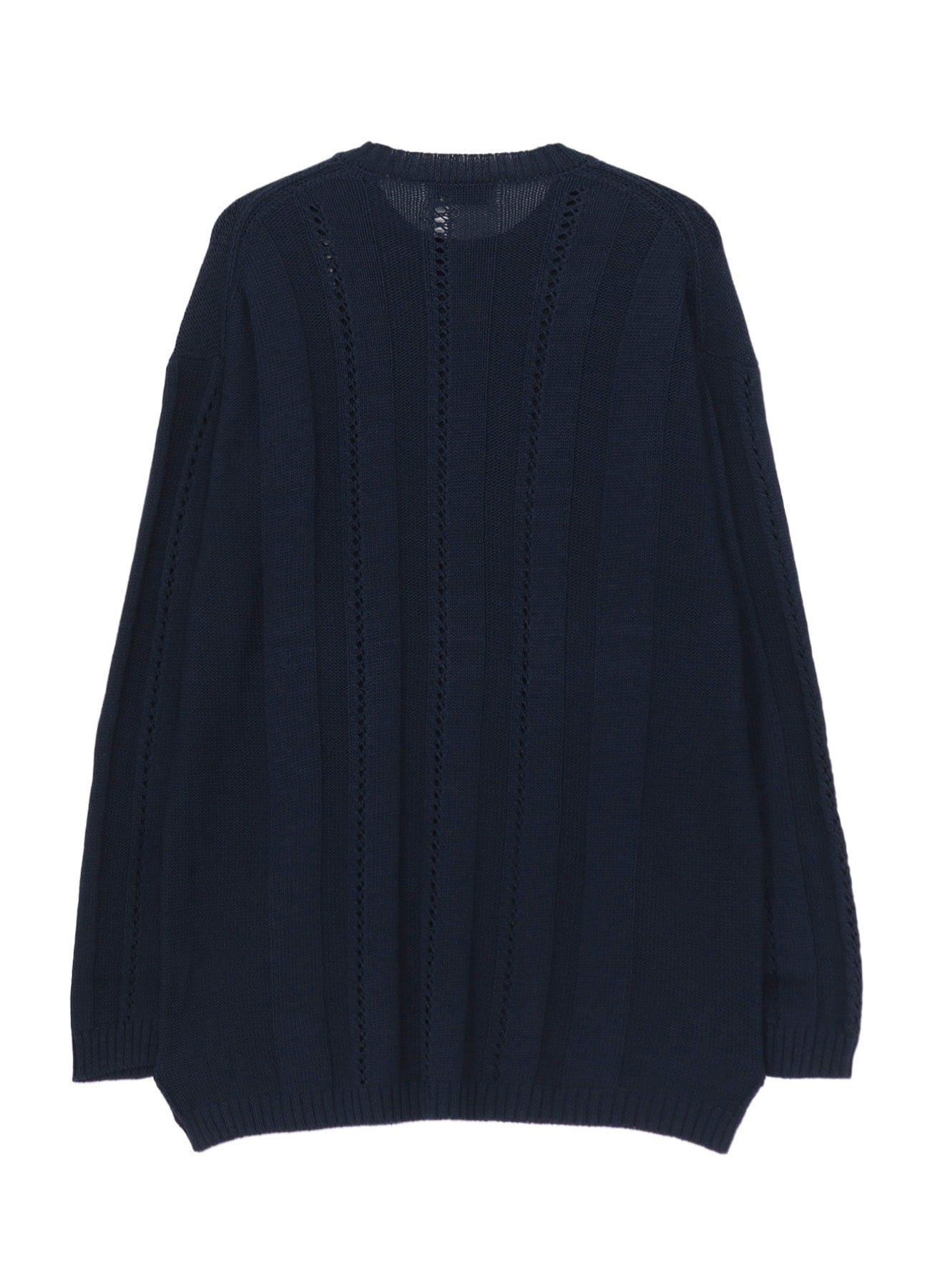 5G 1PLY OPENWORK RIB ROUND NECK PO